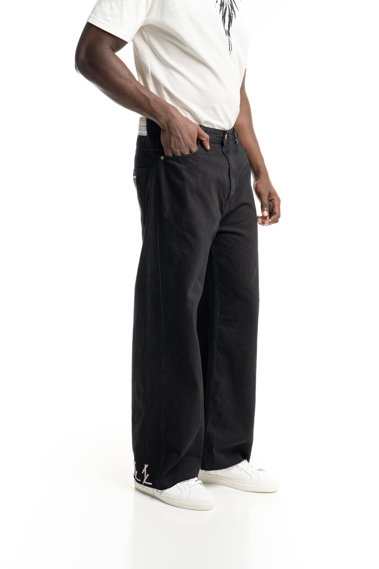 44 Label Group Men's Pappas Pant Black Denim | FA5777-P752