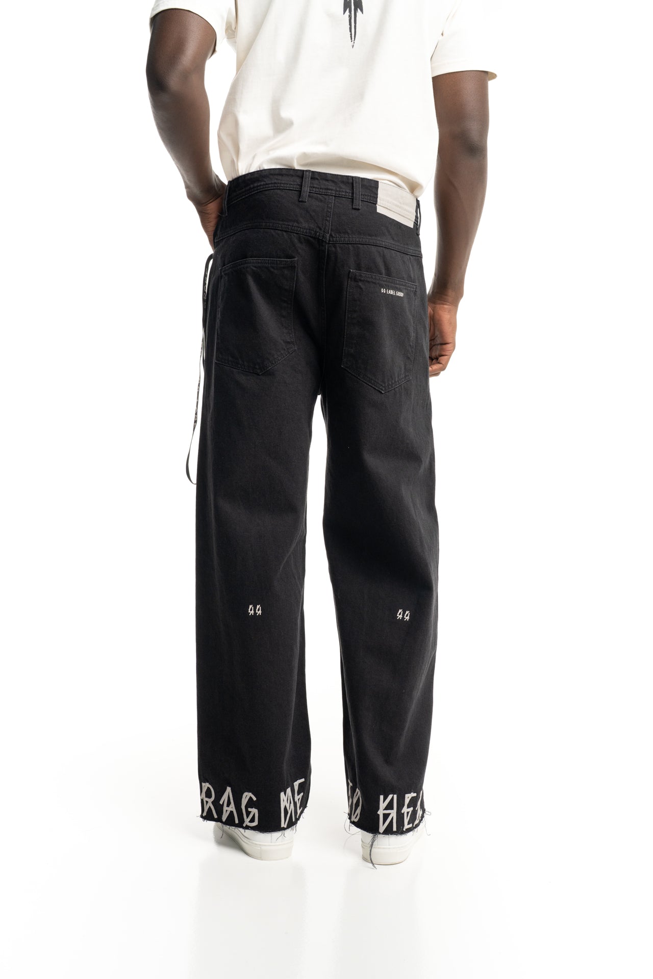 44 Label Group Men's Pappas Pant Black Denim | FA5777-P752