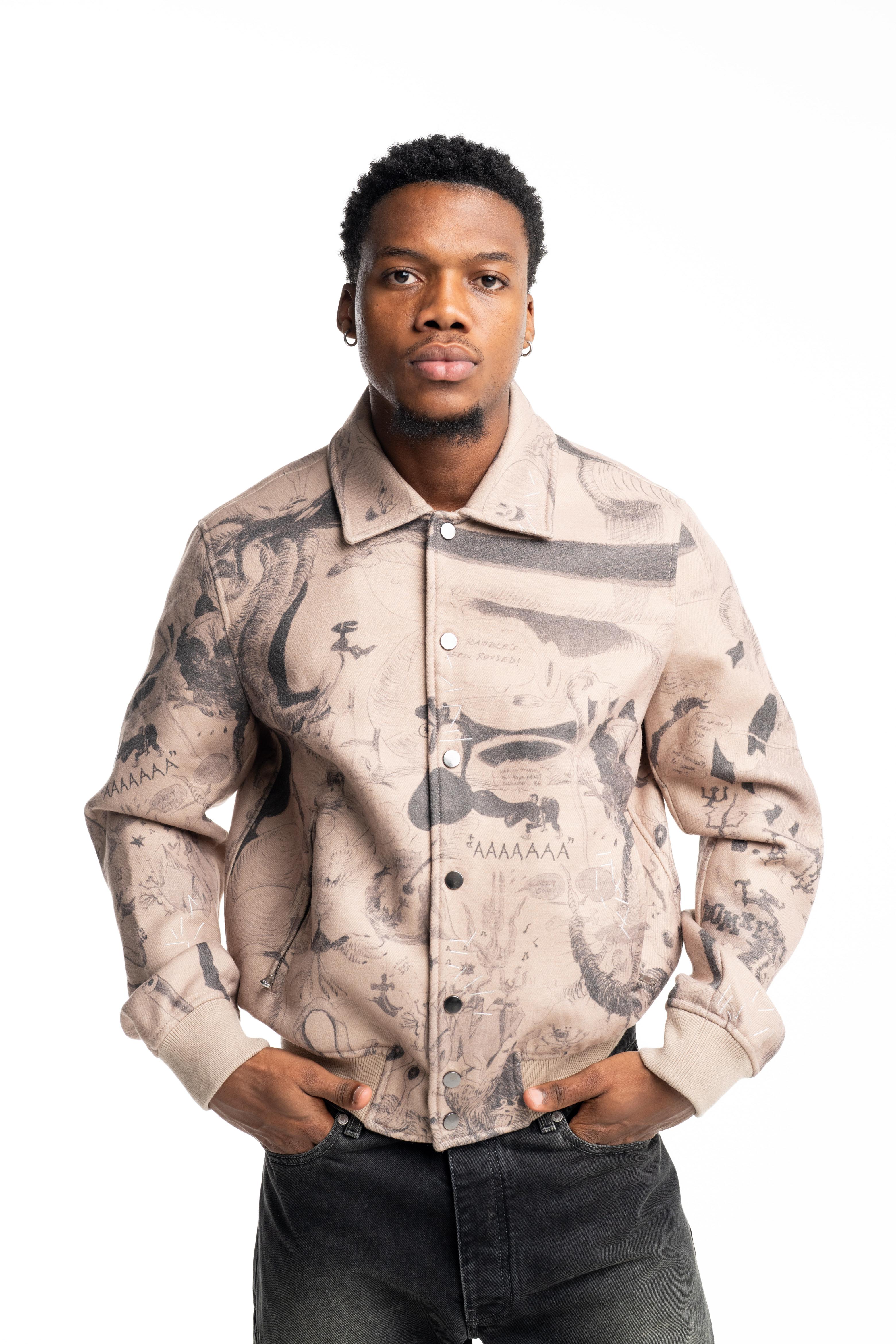 Dom Rebel Men's Megalo Bomber Jacket | Beige