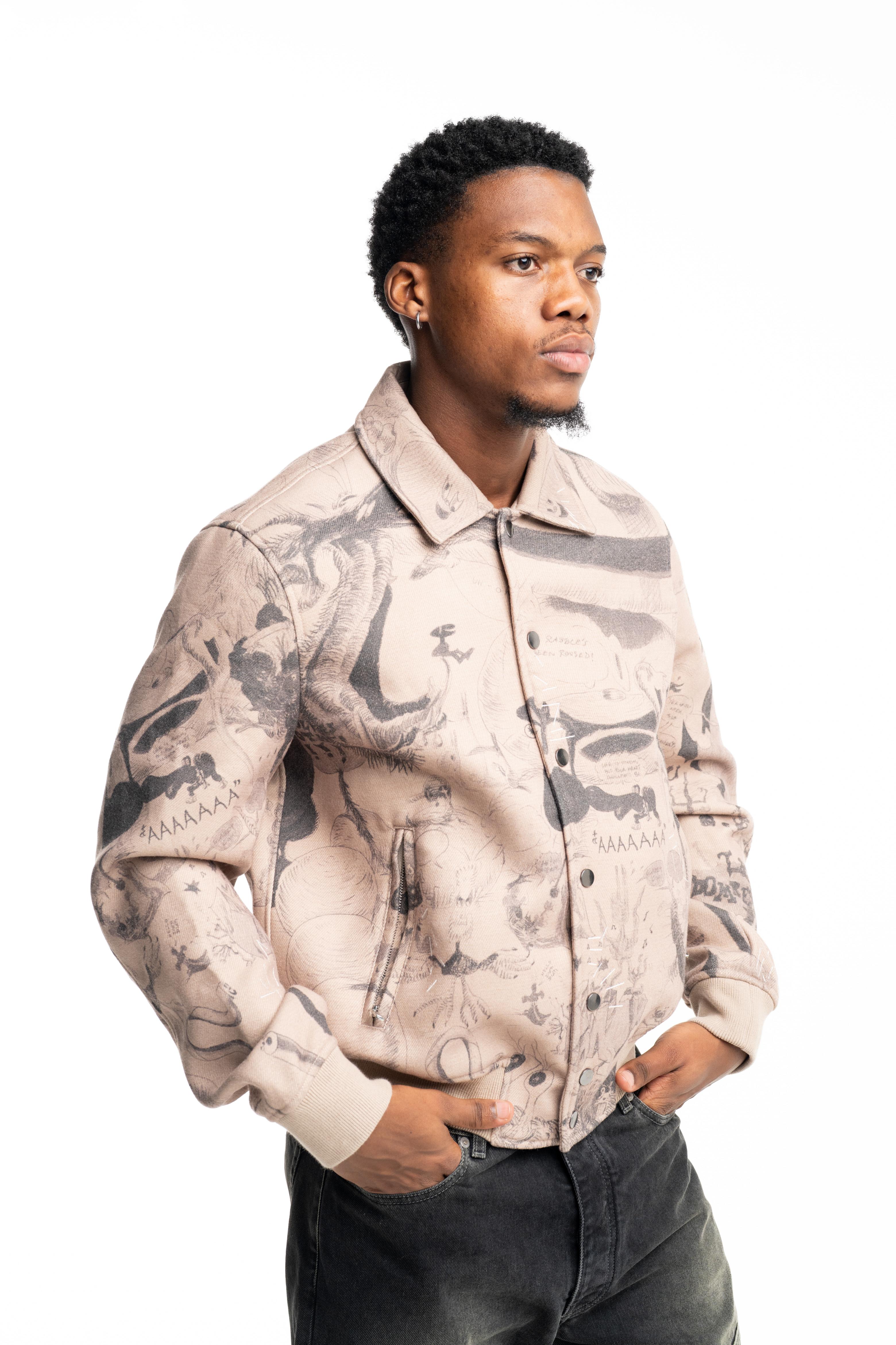 Dom Rebel Men's Megalo Bomber Jacket | Beige