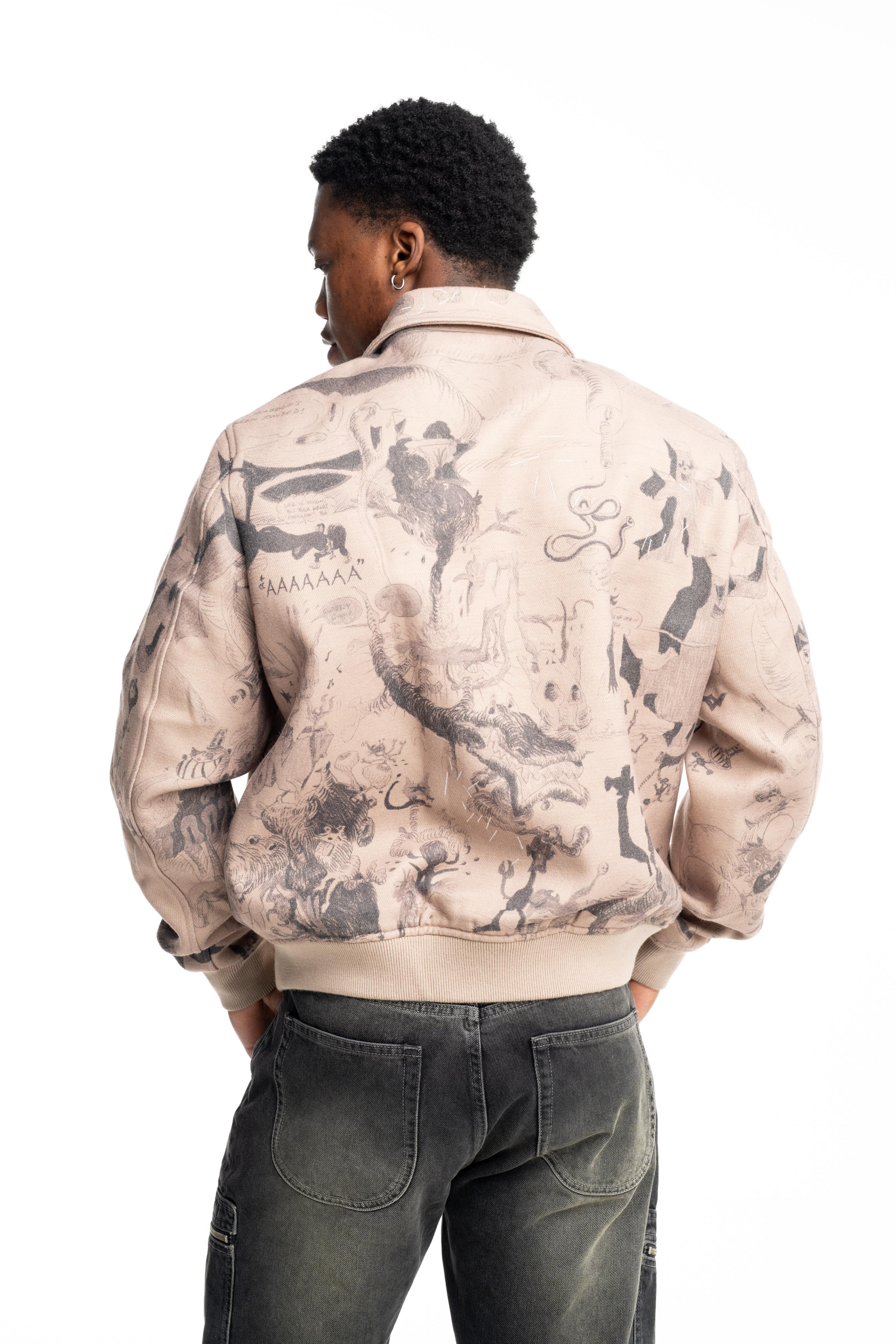 Dom Rebel Men's Megalo Bomber Jacket | Beige