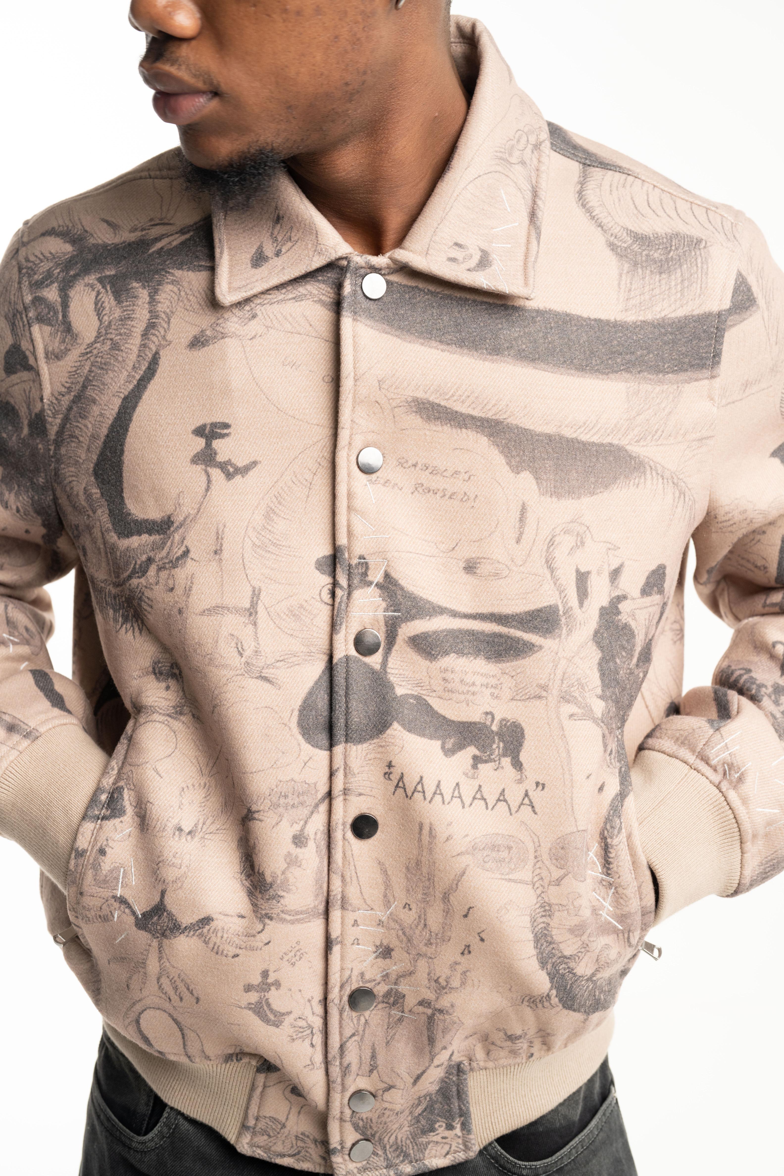 Dom Rebel Men's Megalo Bomber Jacket | Beige
