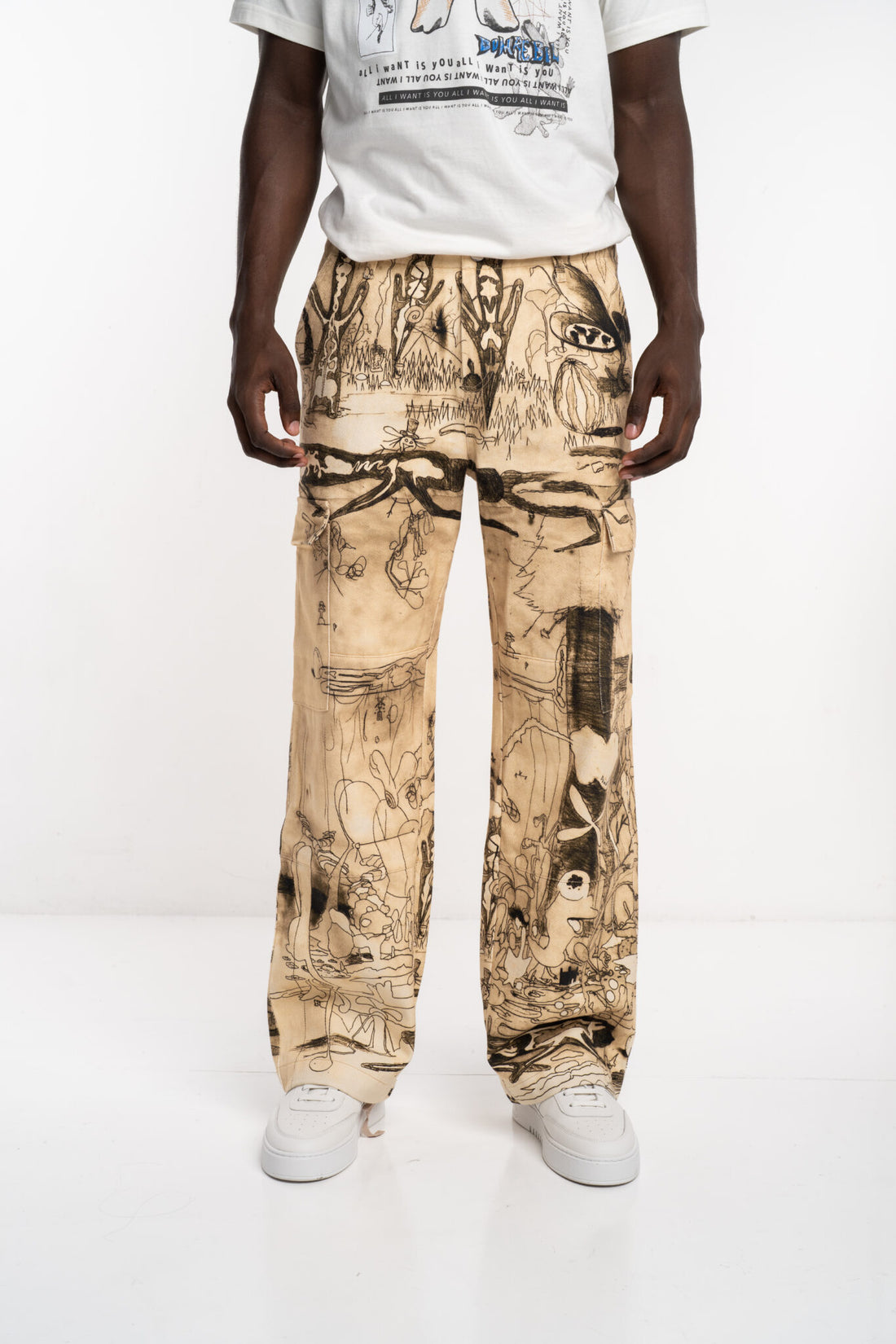 DOMREBEL Elysium Cargo Pants Beige
