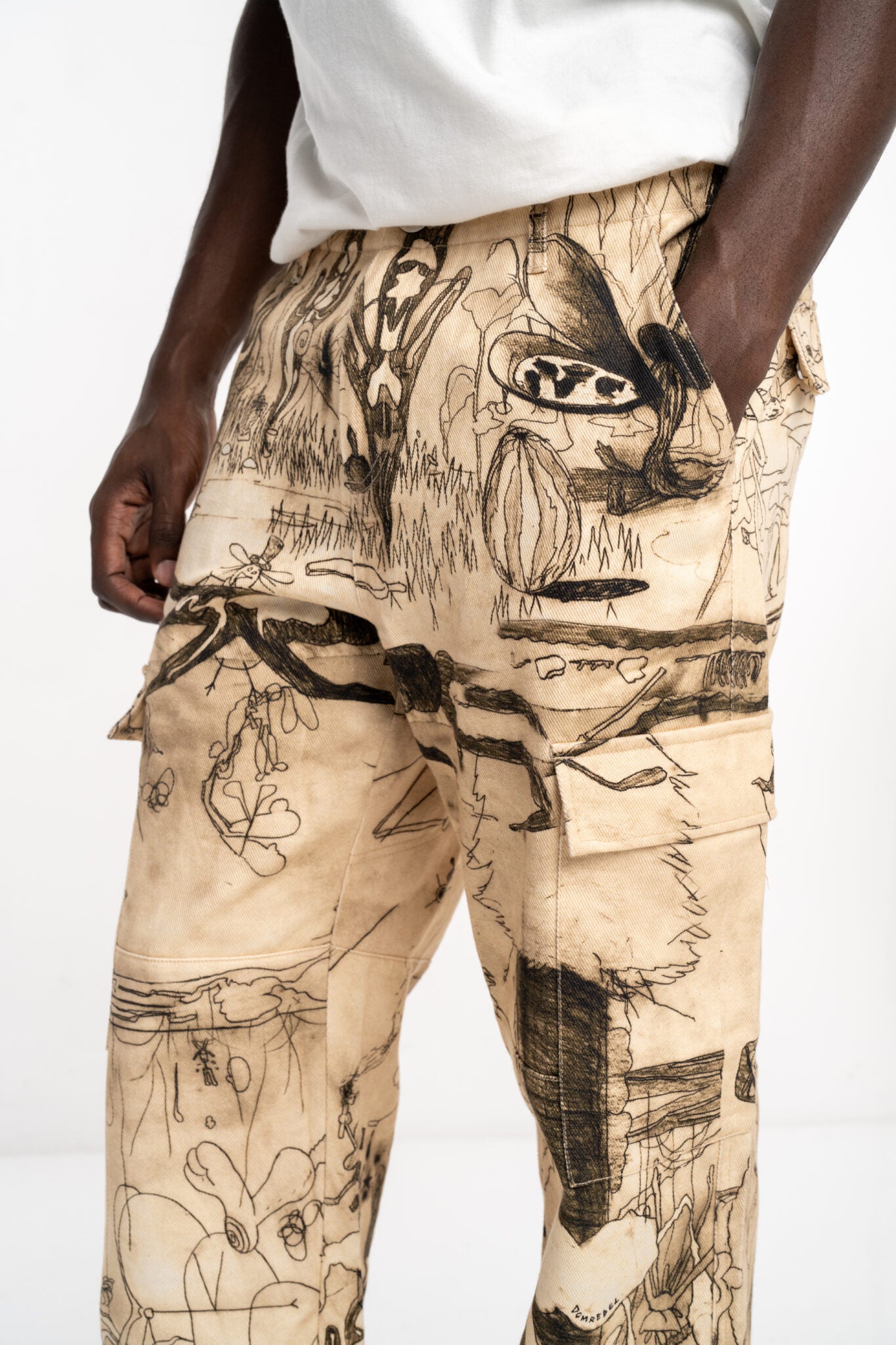 DOMREBEL Elysium Cargo Pants Beige