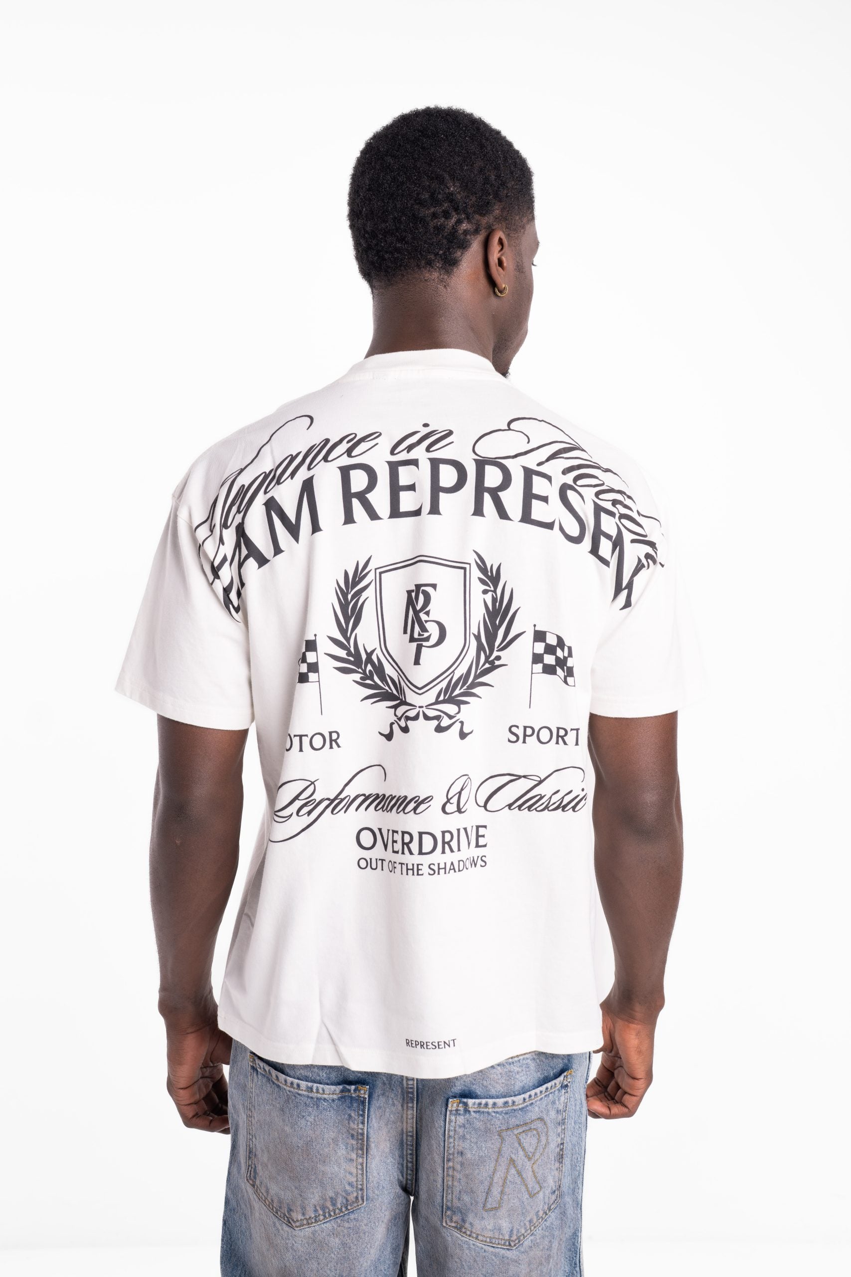 Represent Men's Crest T Shirt MLM41069-72 Flat White