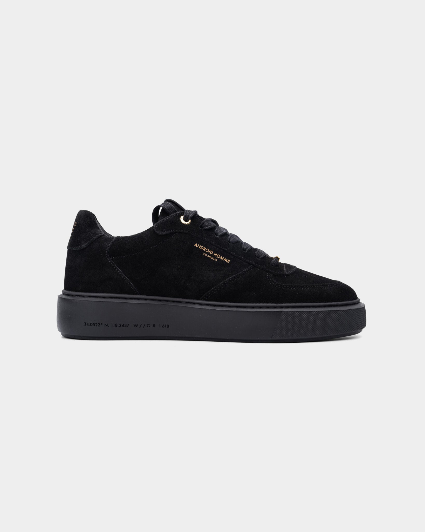 (Core) Android Homme Men's Manhatten Sneaker | Black Suede AHP224-79