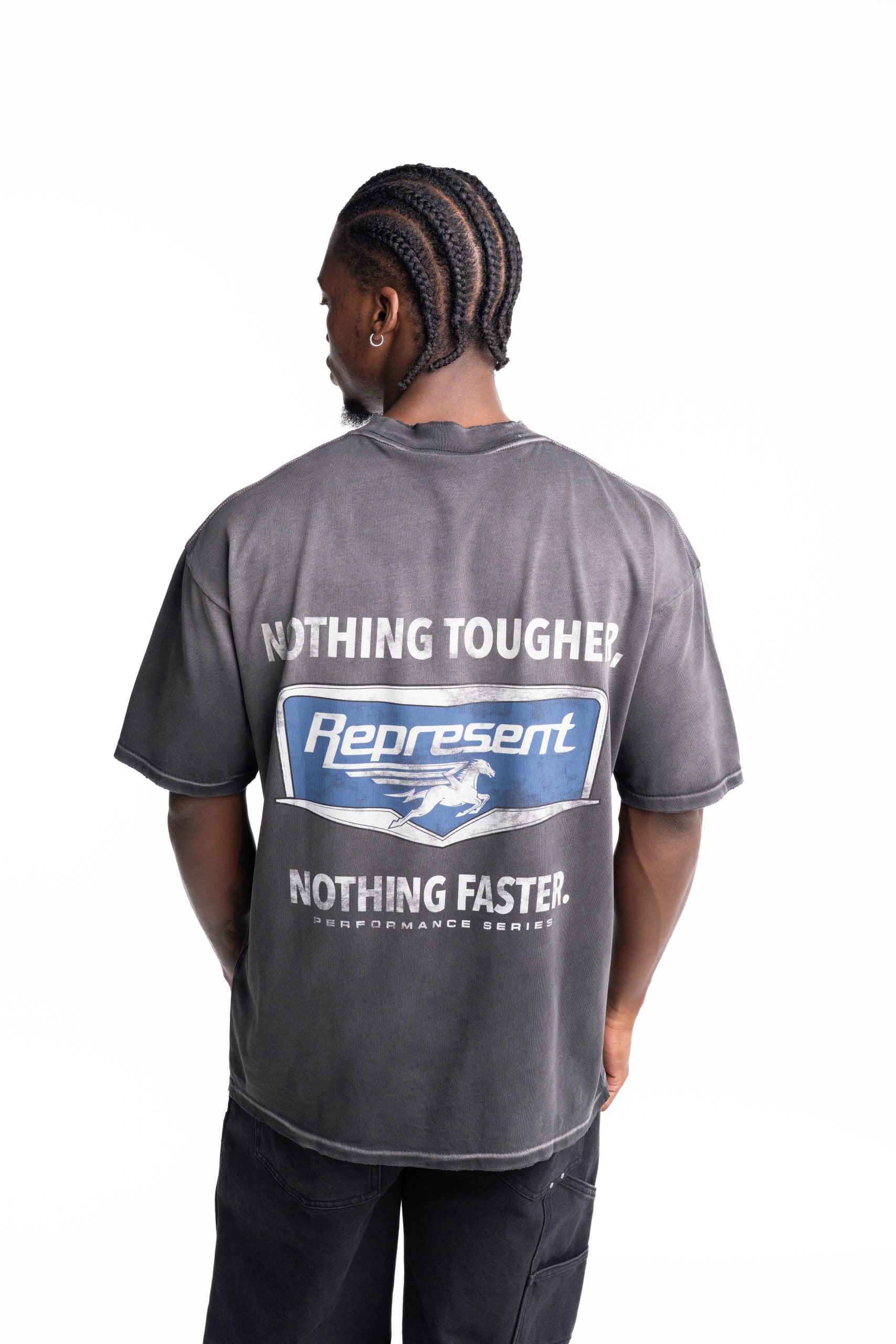 Represent Men's Nothing Faster T Shirt | MLM100596-04-Stained Black