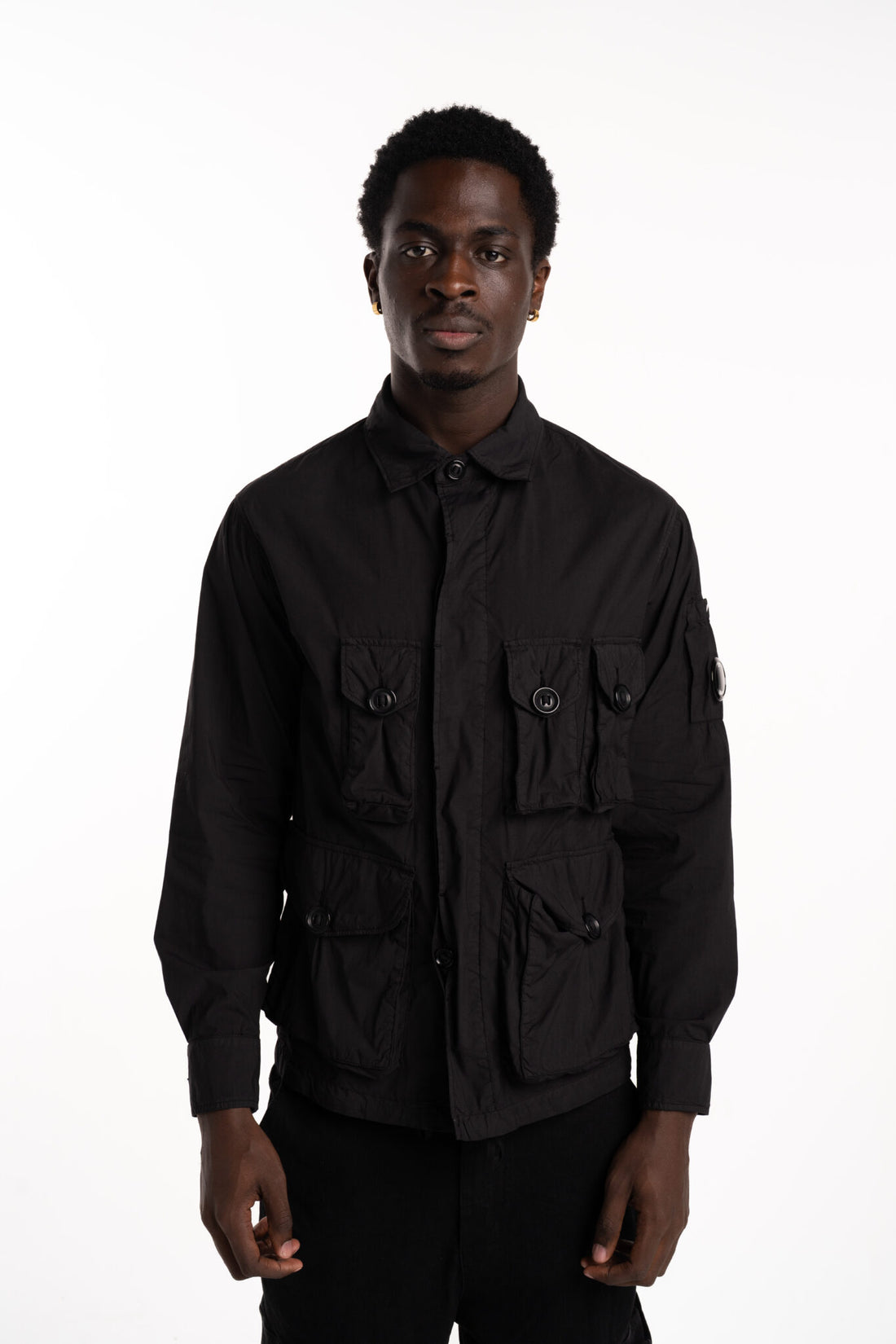 CP Company Men's Overshirt Black 18CMOS018A006439G 999