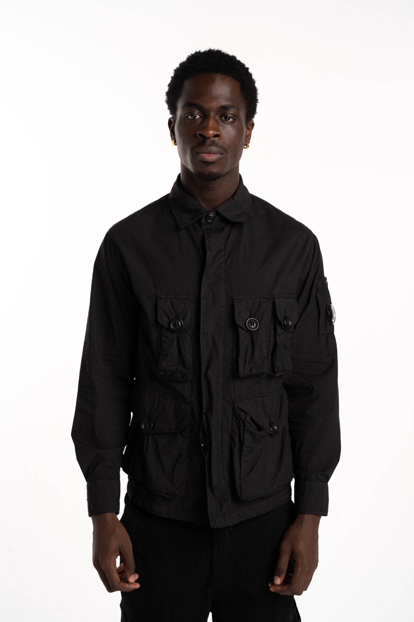 CP Company Men's Overshirt Black 18CMOS018A006439G 999