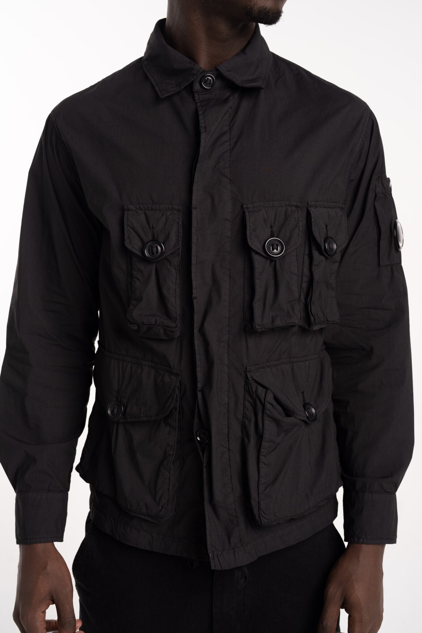 CP Company Men's Overshirt Black 18CMOS018A006439G 999