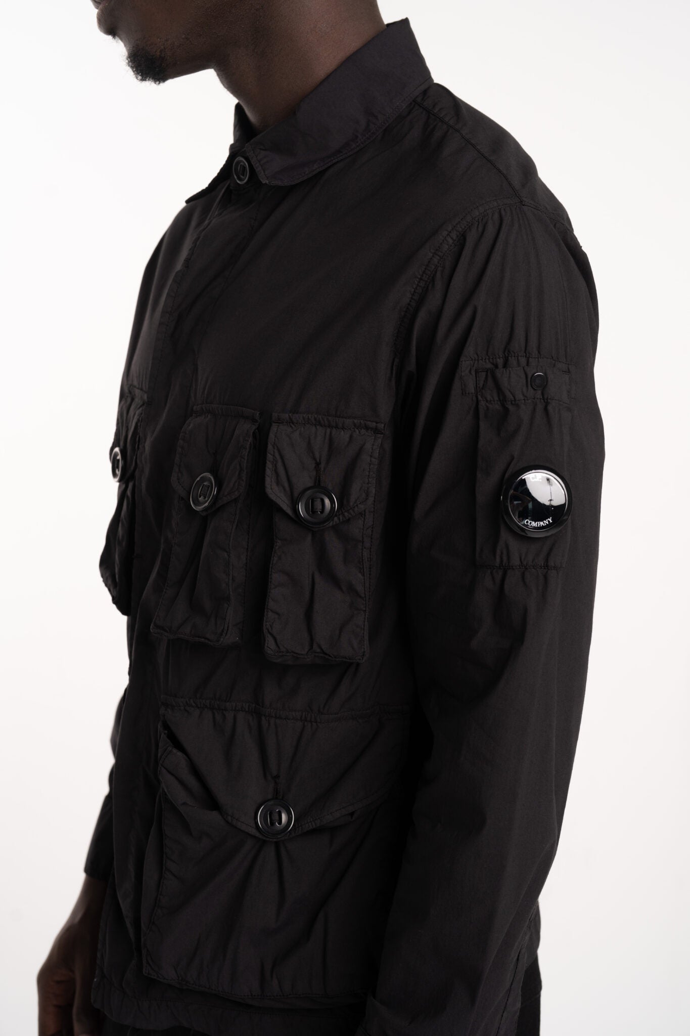 CP Company Men's Overshirt Black 18CMOS018A006439G 999