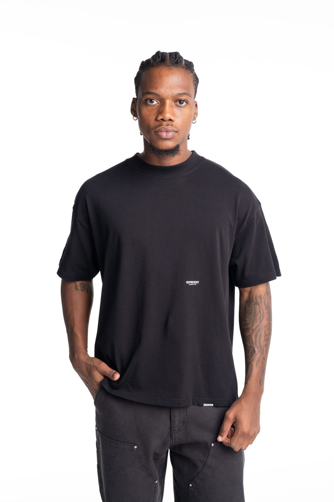 Represent Men's Micro Owners Club T Shirt | OCM100042-01-Jet Black