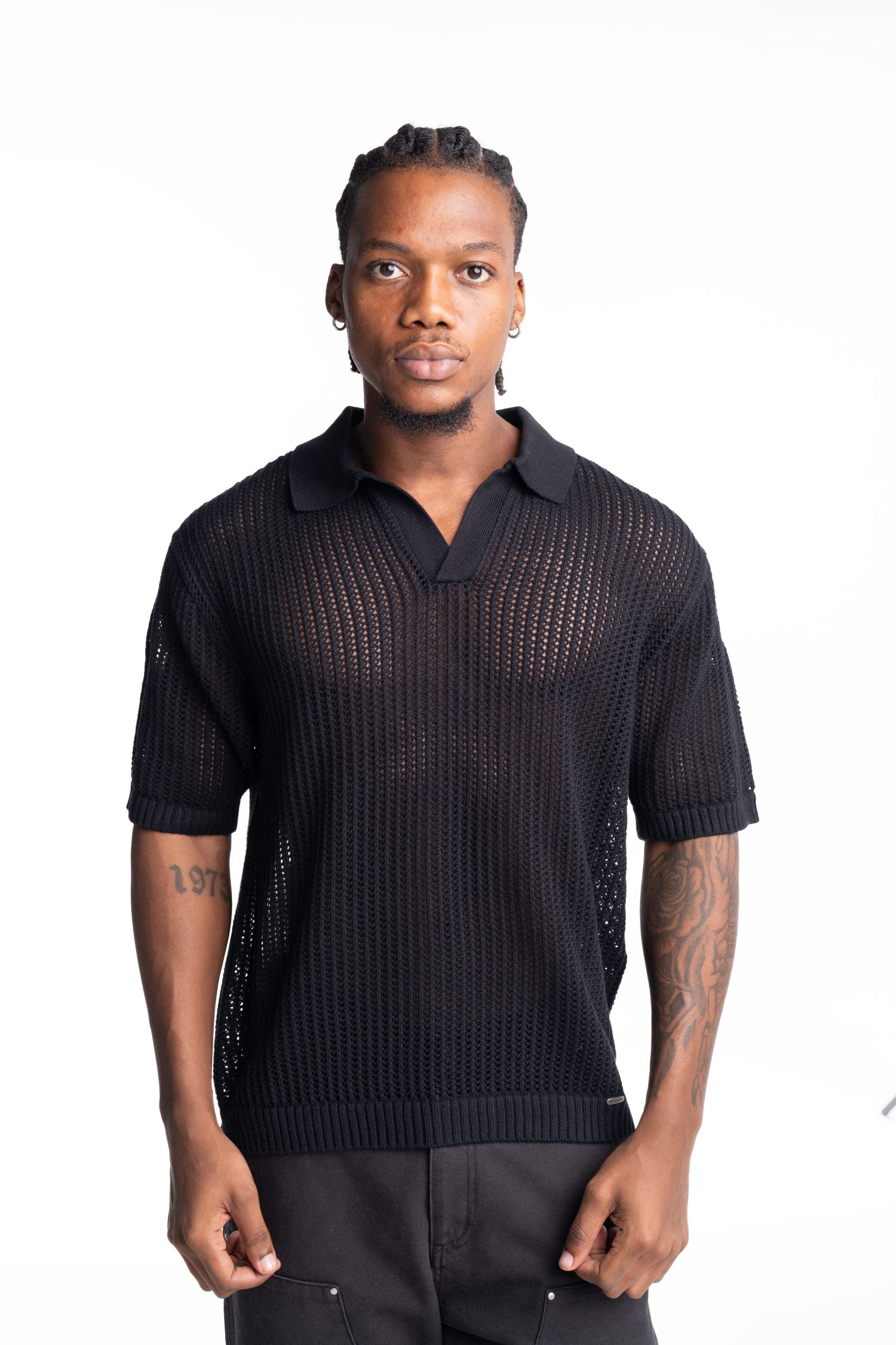 Represent Men's Beverly Knit Polo | MLM100725-01-Jet Black