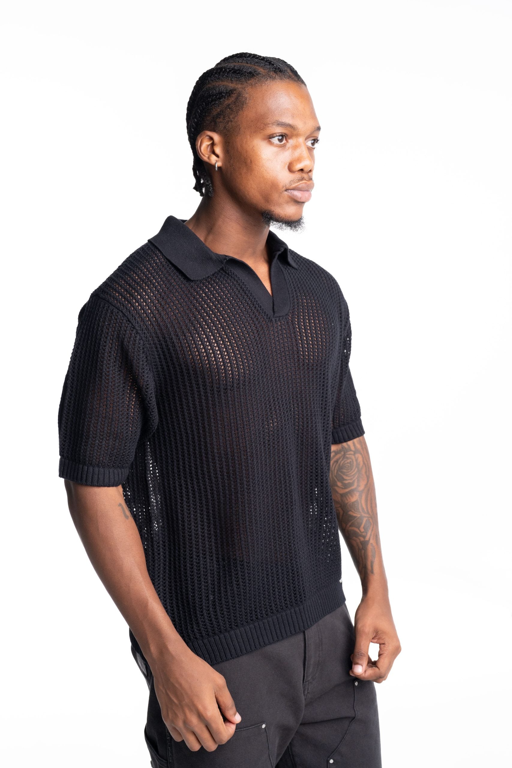 Represent Men's Beverly Knit Polo | MLM100725-01-Jet Black