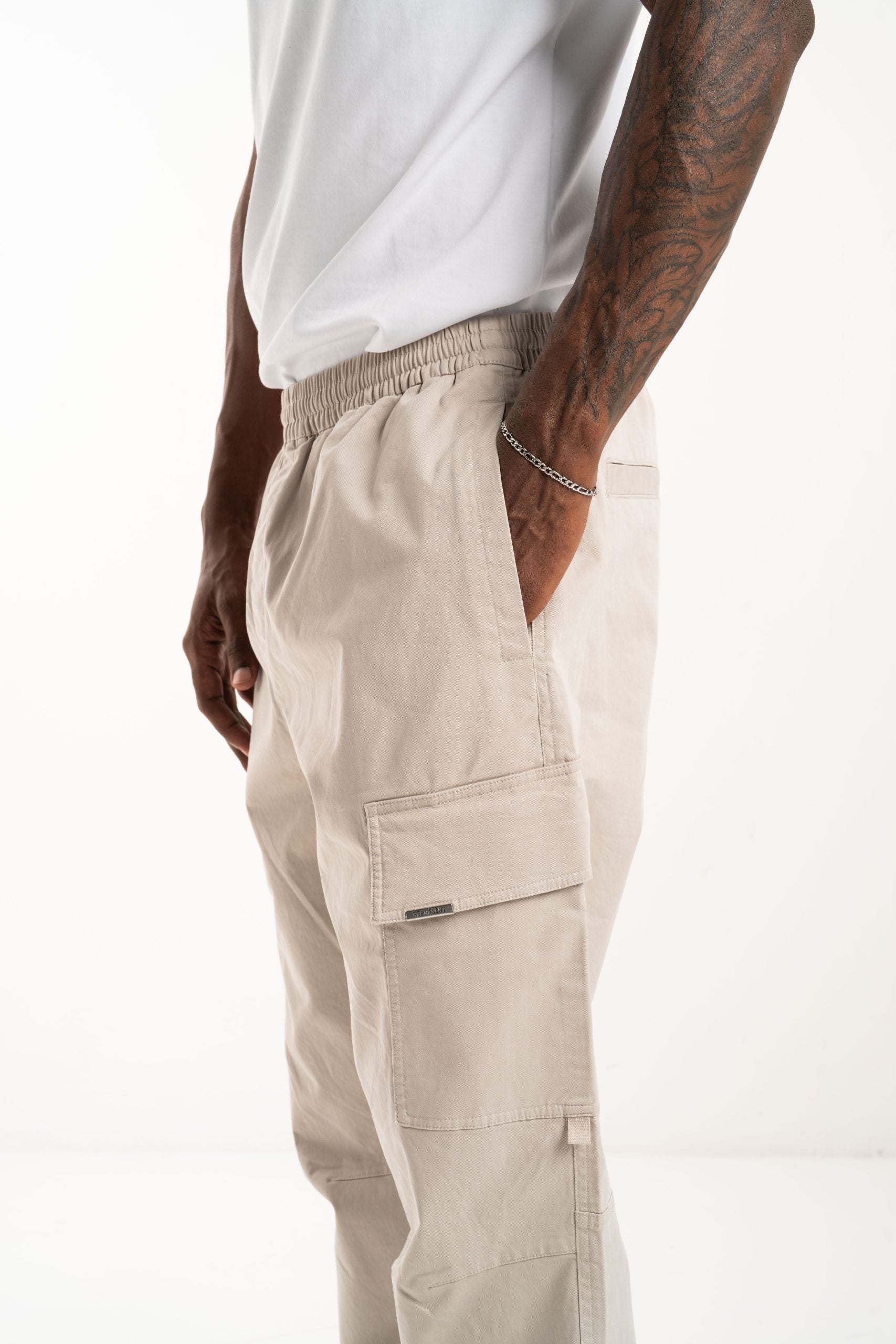 Represent Men's Cargo Pant Cuffed MLM51487-46 Stone