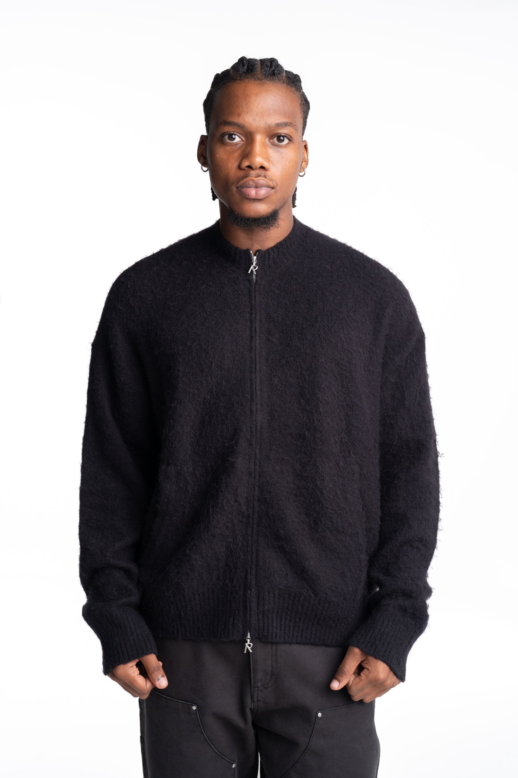Represent Men's Knitted Bomber | MLM100528-01-Jet Black