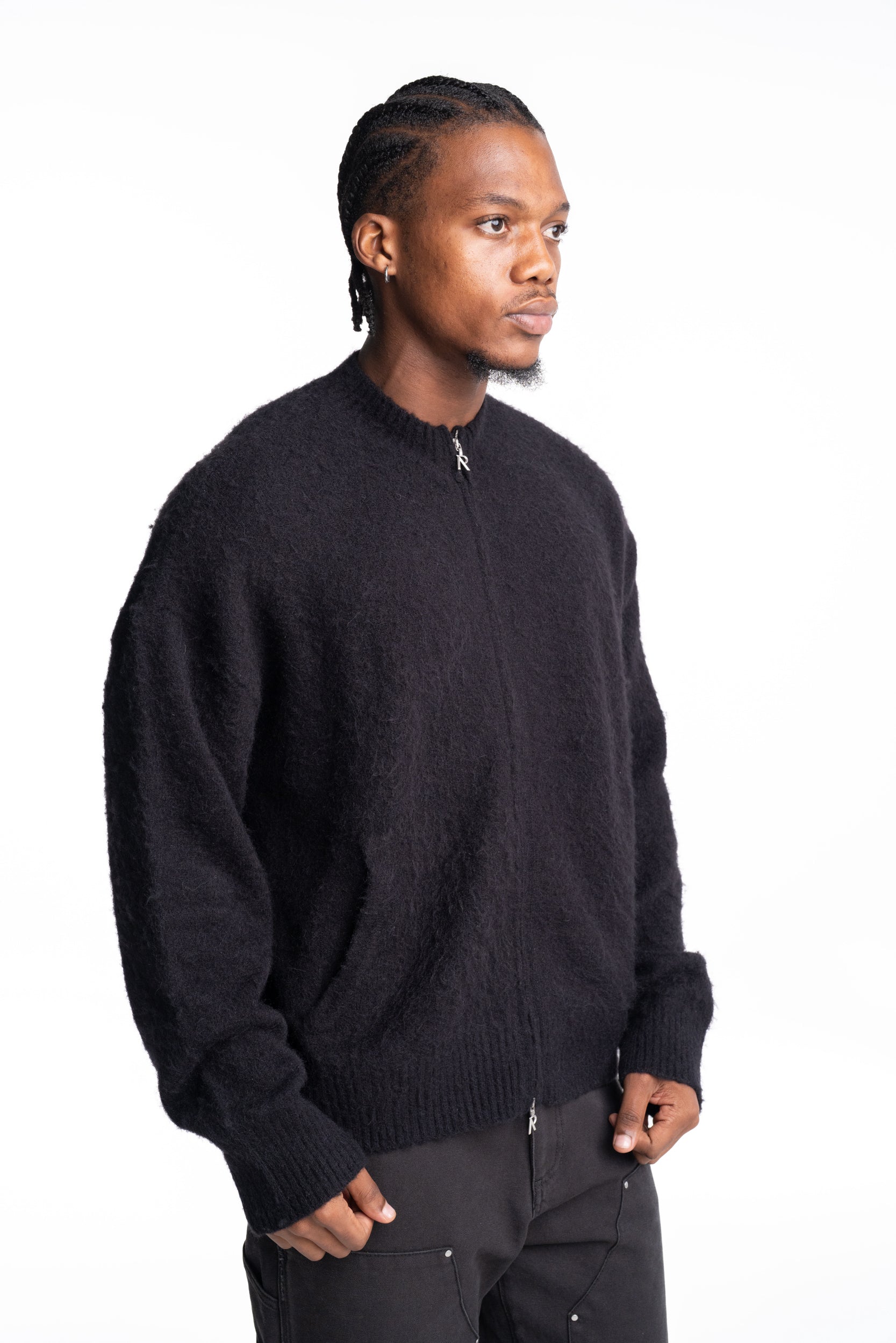 Represent Men's Knitted Bomber | MLM100528-01-Jet Black