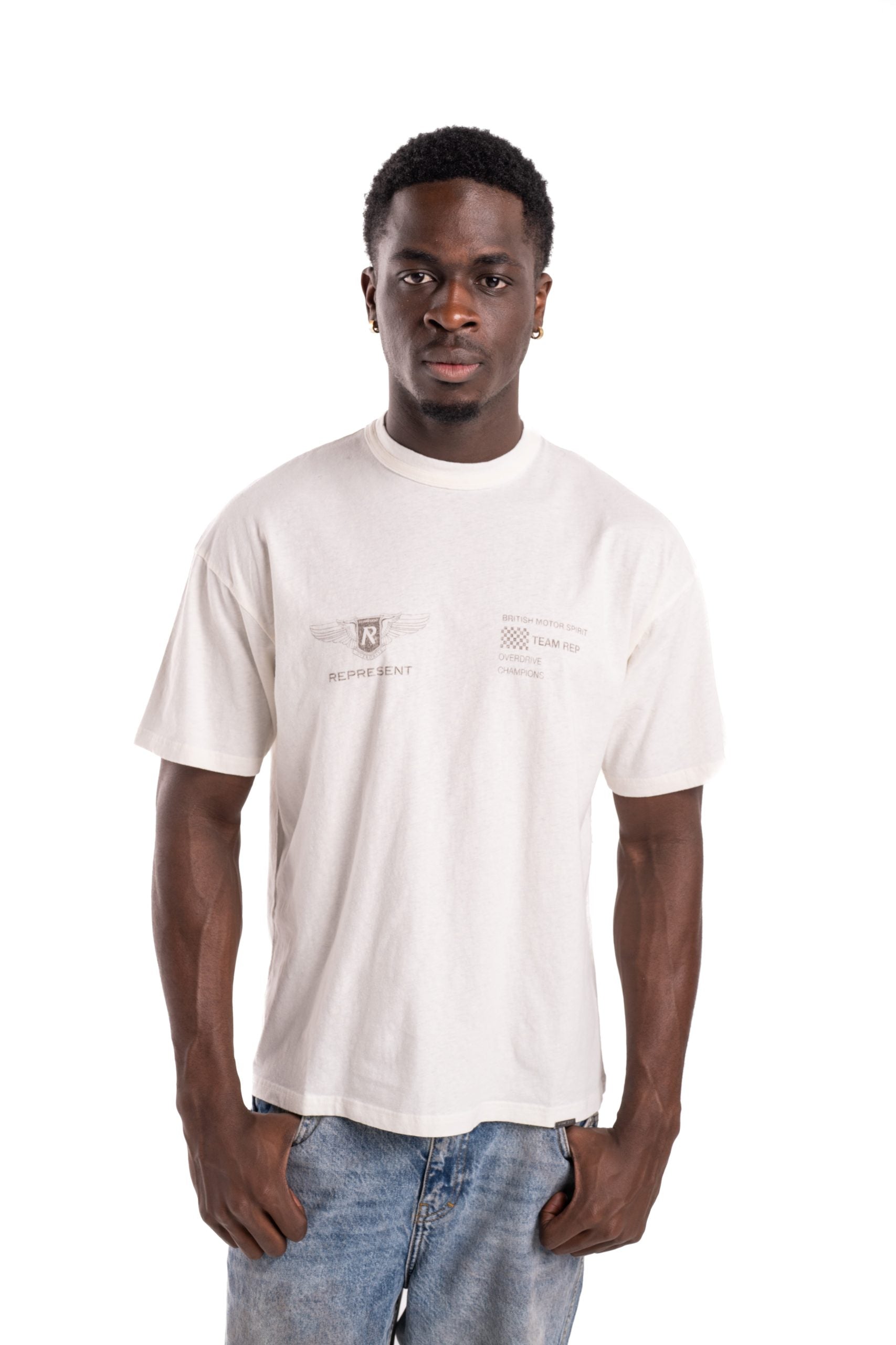 Represent Men's Team Rep T-Shirt MLM41053-72 Flat White
