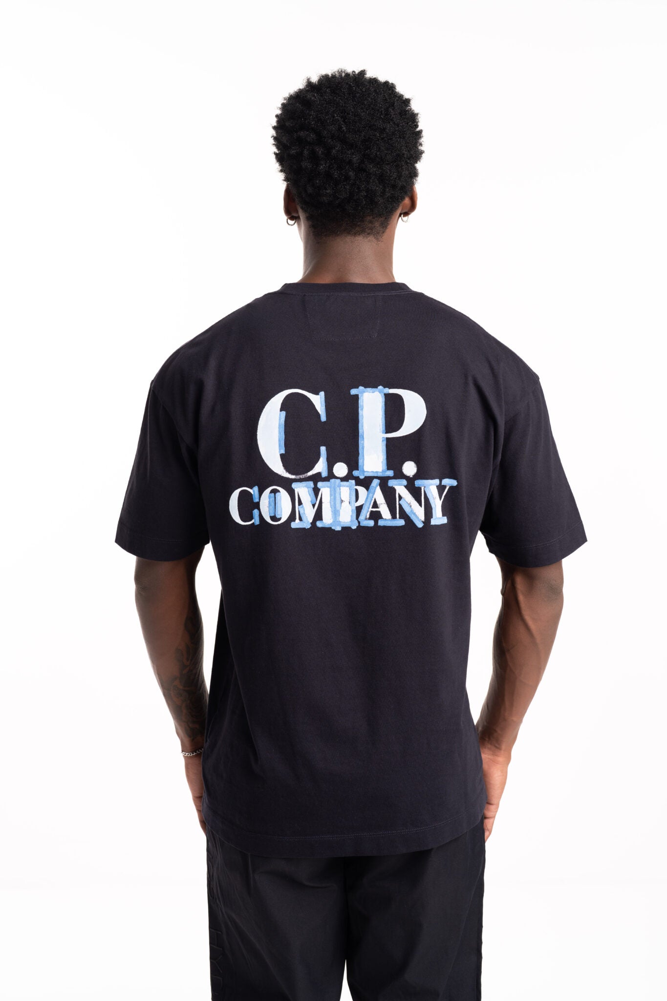CP Company Men's Short Sleeve T Shirt Total Eclipse 18CMTS148A006586W 888