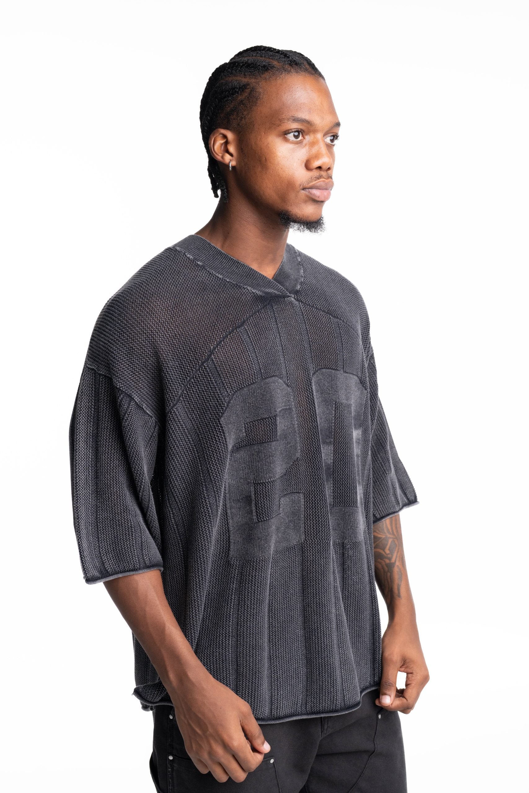 Represent Men's Knitted Varsity Jersey | MLM100533-47-Vintage Grey