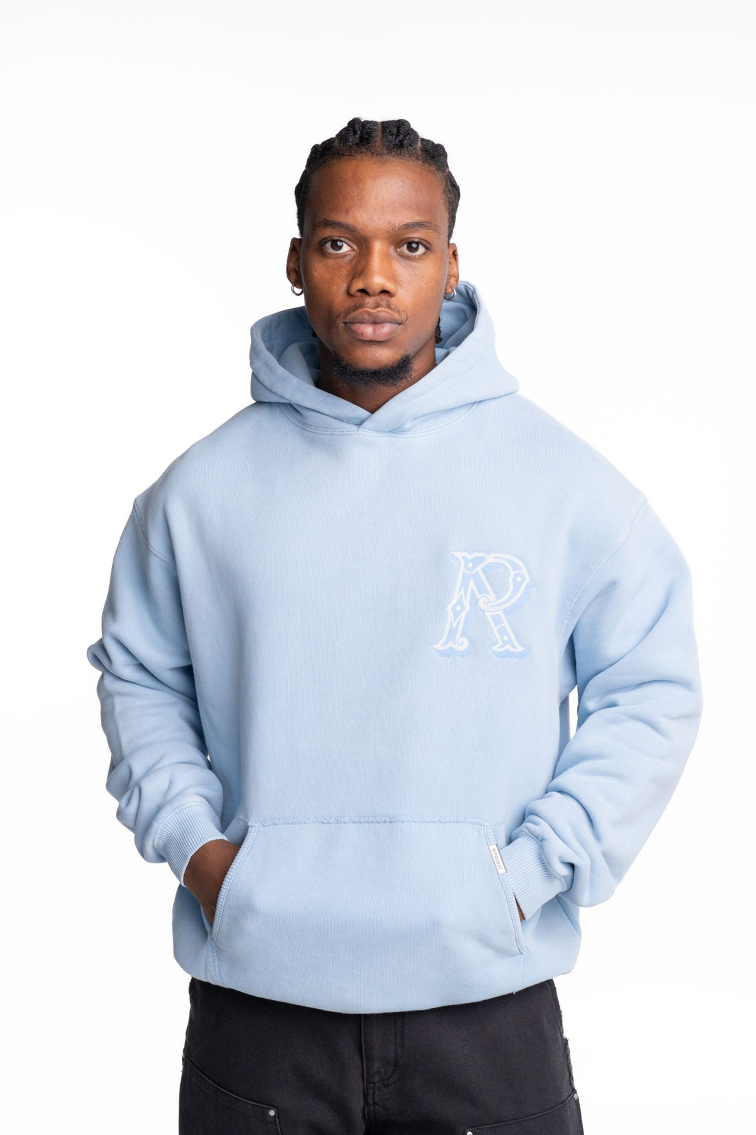 Represent Men's Western Initial Hoodie | MLM100619-08-Mountain Bluebird