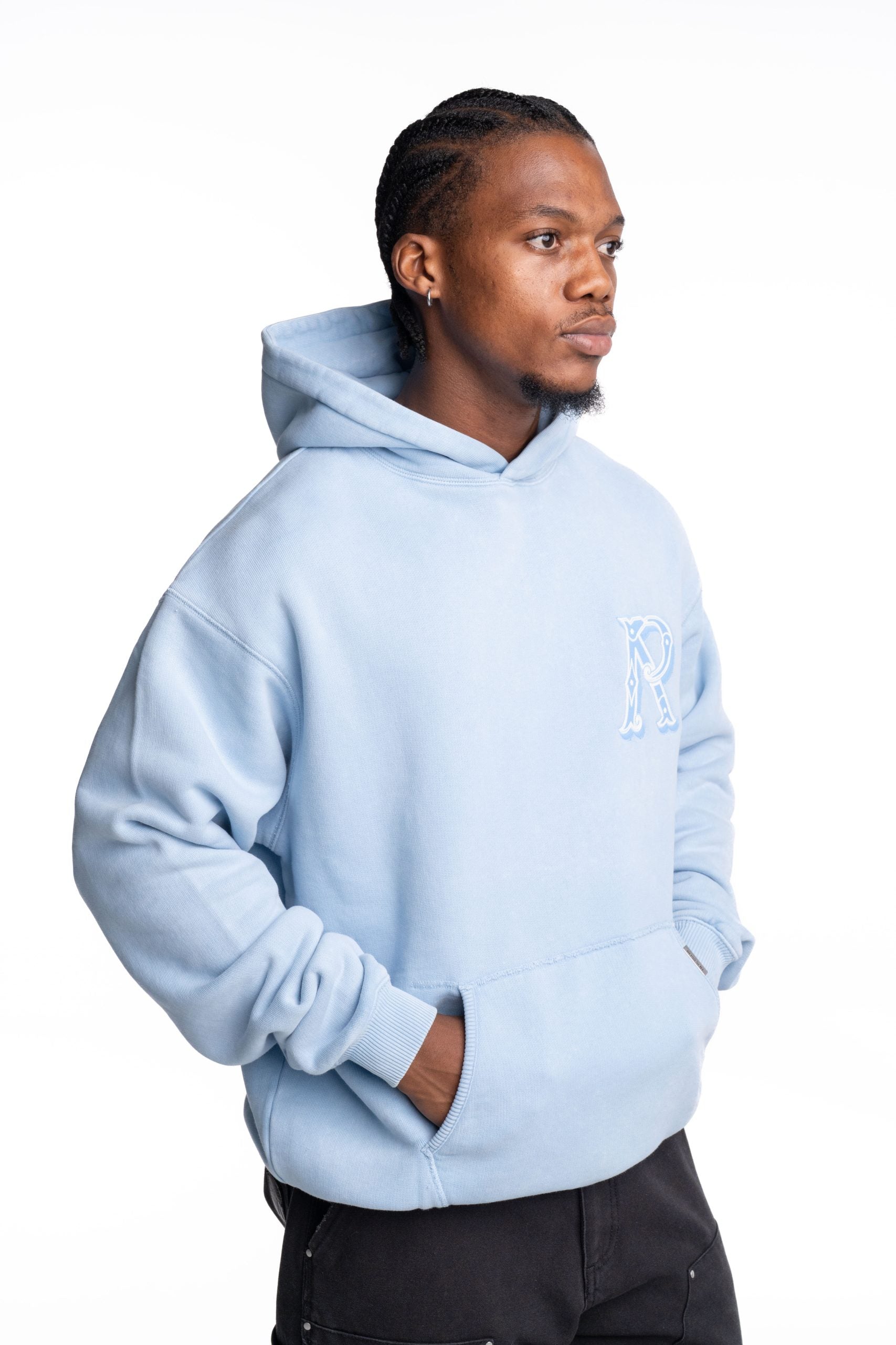 Represent Men's Western Initial Hoodie | MLM100619-08-Mountain Bluebird