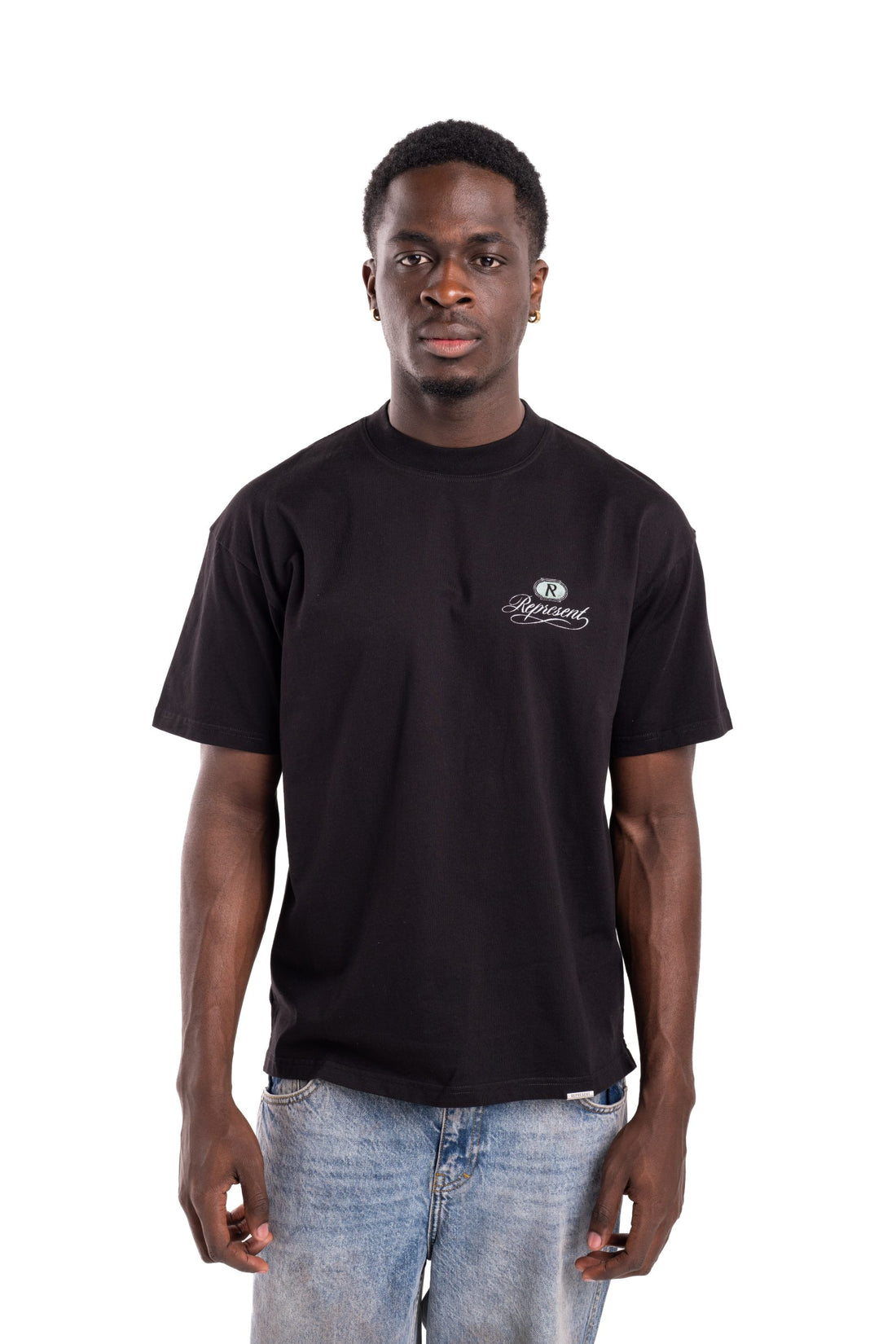 Represent Men's Grand Vintage Hand Drawn T-Shirt MLM100450-01 Jet Black