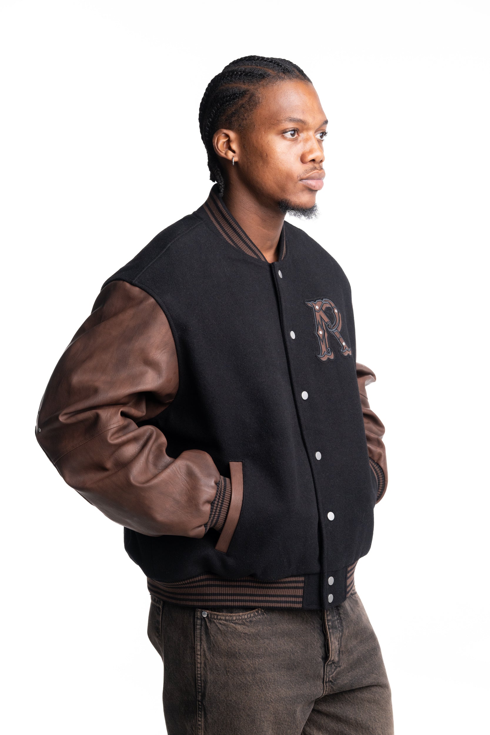 Represent Men's Varsity Bomber | MLM100543-01-Jet Black