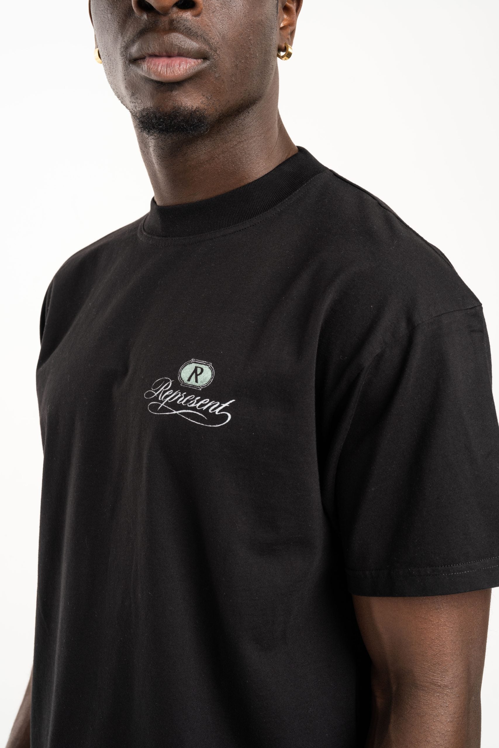 Represent Men's Grand Vintage Hand Drawn T-Shirt MLM100450-01 Jet Black