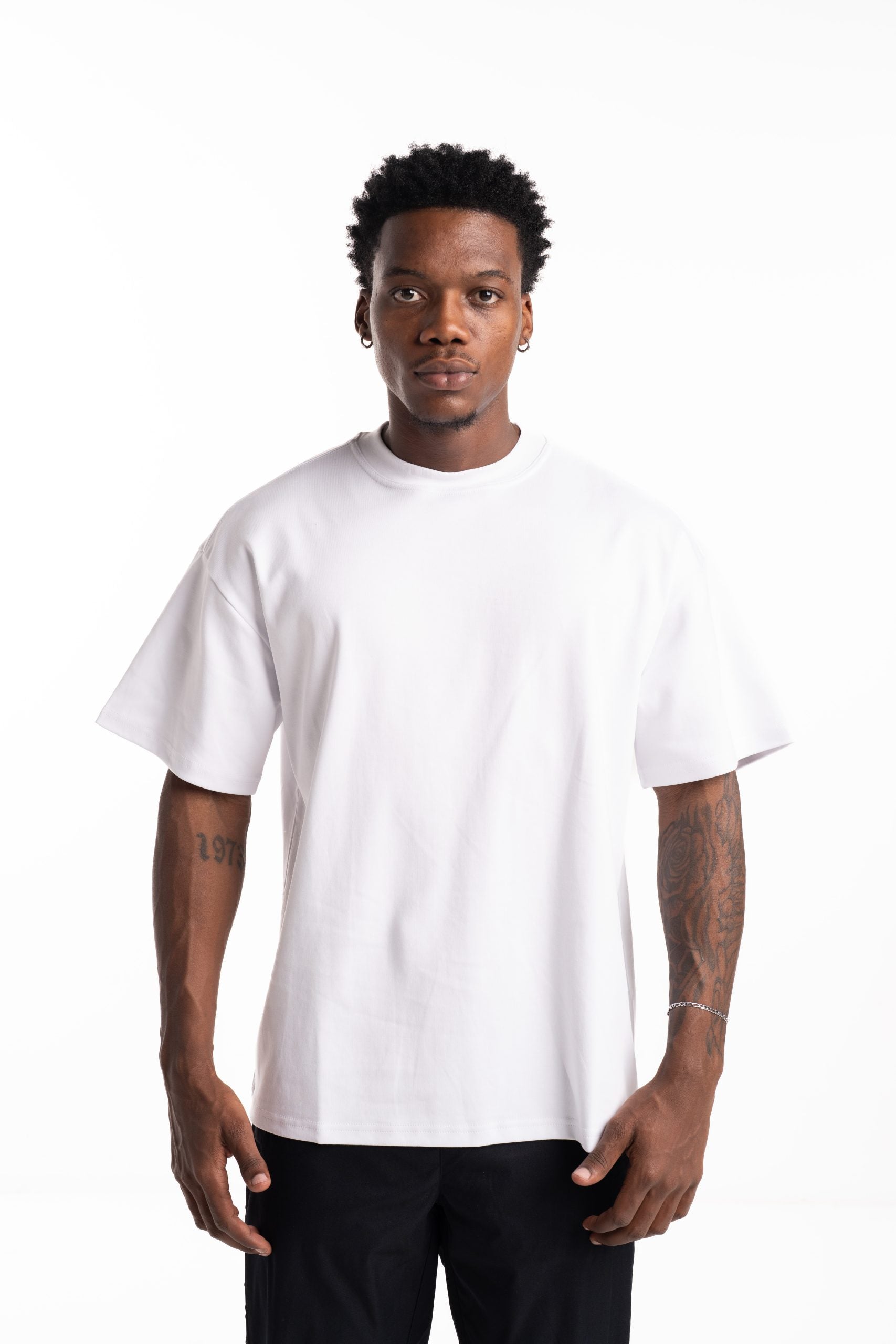 Hydraulics Men's Blank Oversized T Shirt B2502218 White