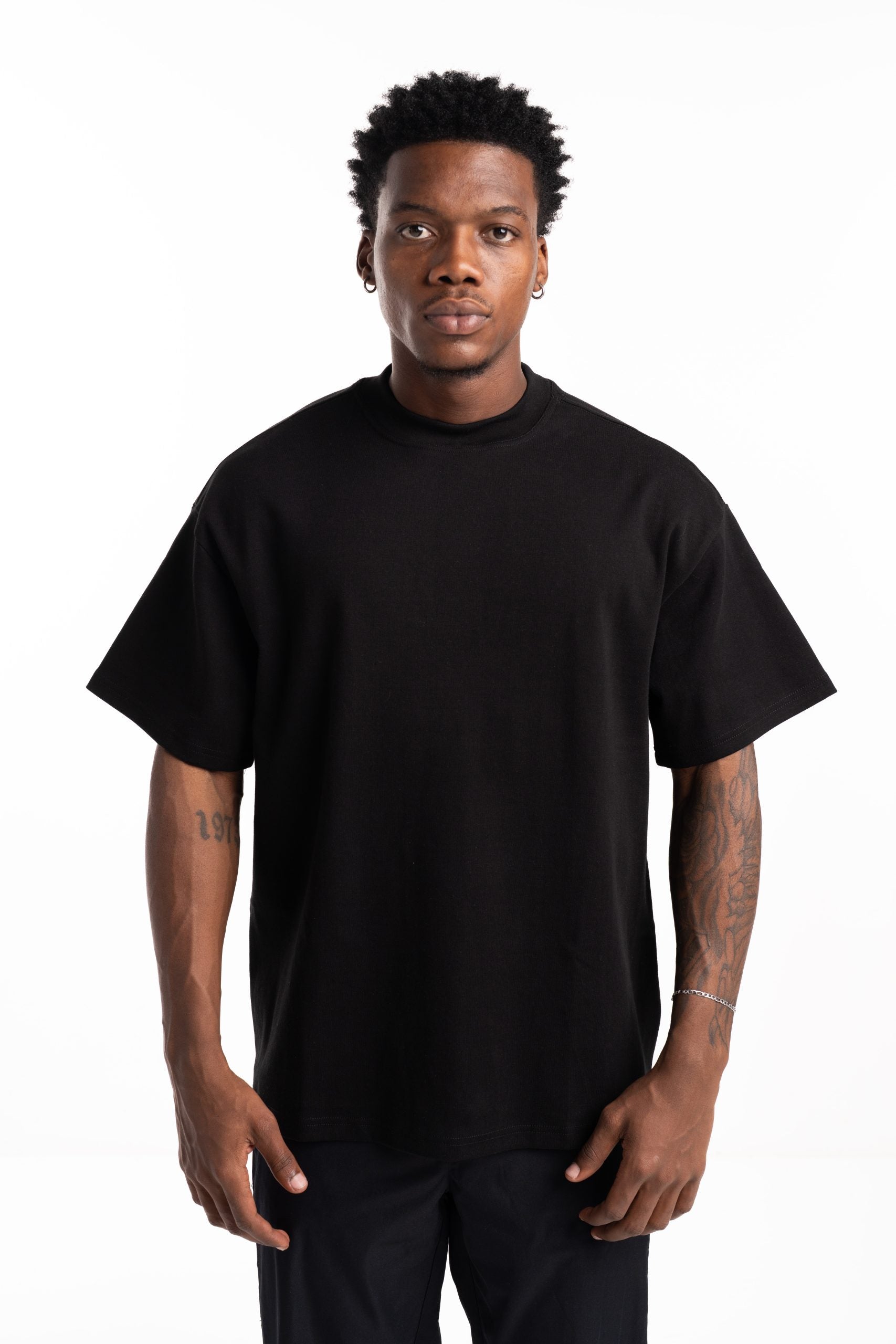 Hydraulics Men's Blank Oversized T Shirt B2502218 Black