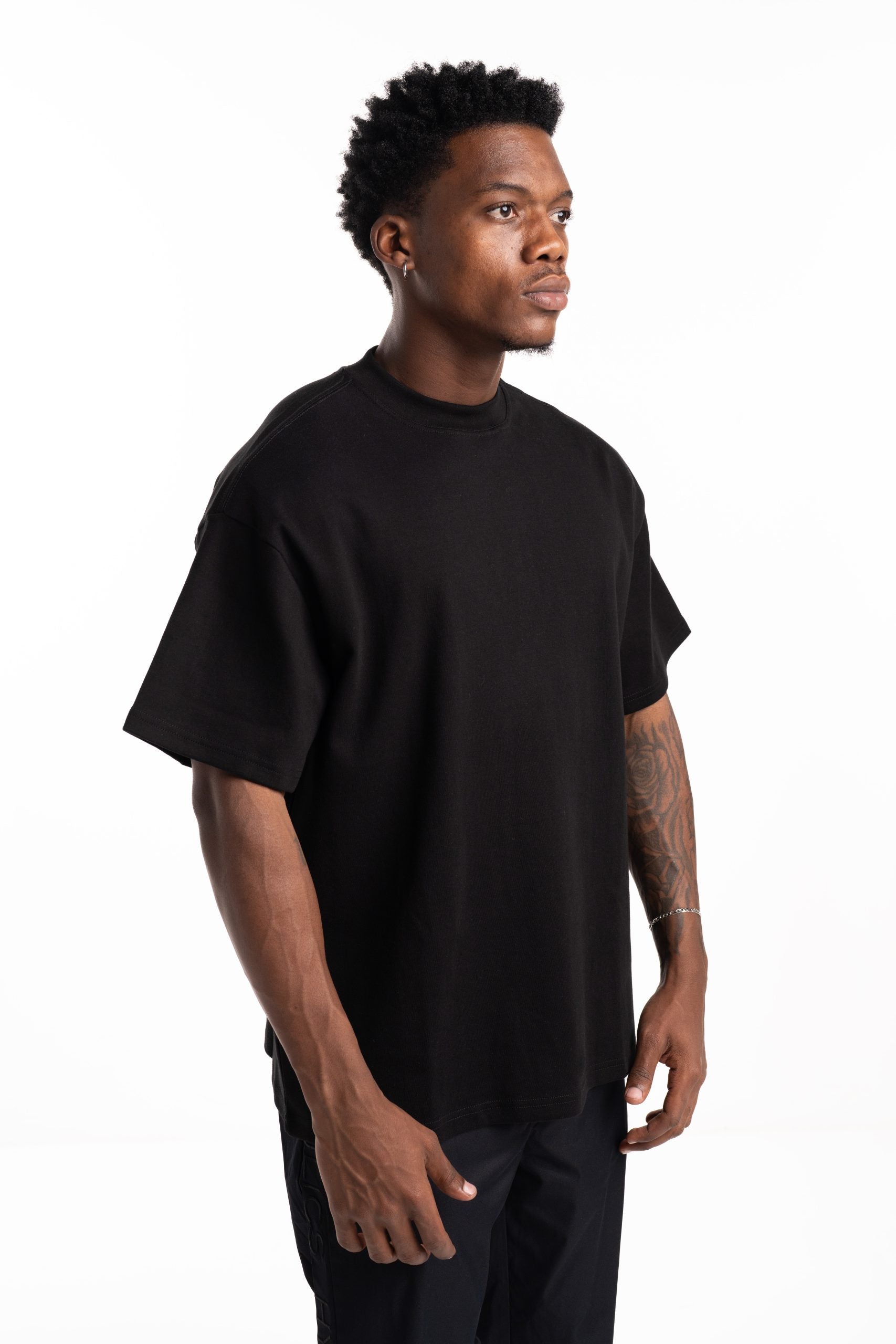 Hydraulics Men's Blank Oversized T Shirt B2502218 Black