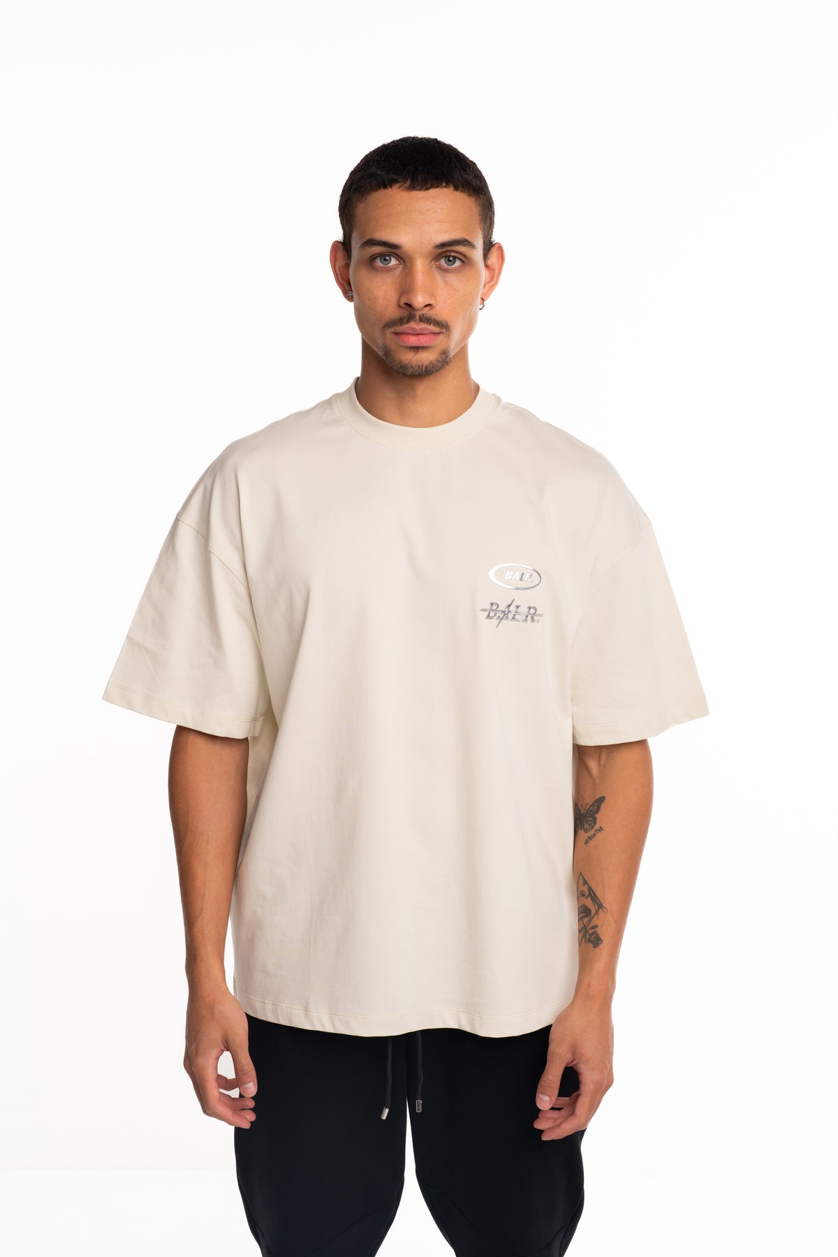 BALR Men's Metallic Box T Shirt B1112.1300 Light Beige