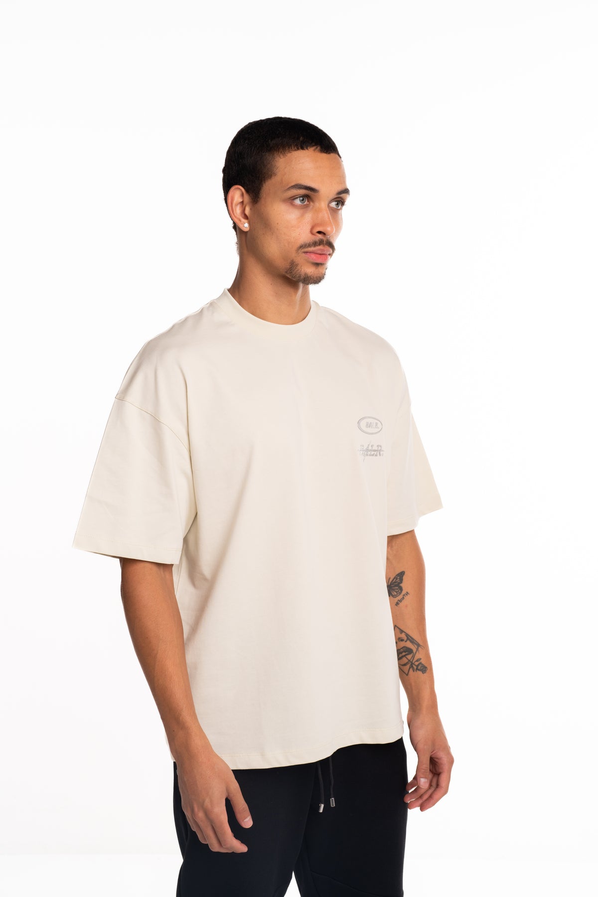 BALR Men's Metallic Box T Shirt B1112.1300 Light Beige