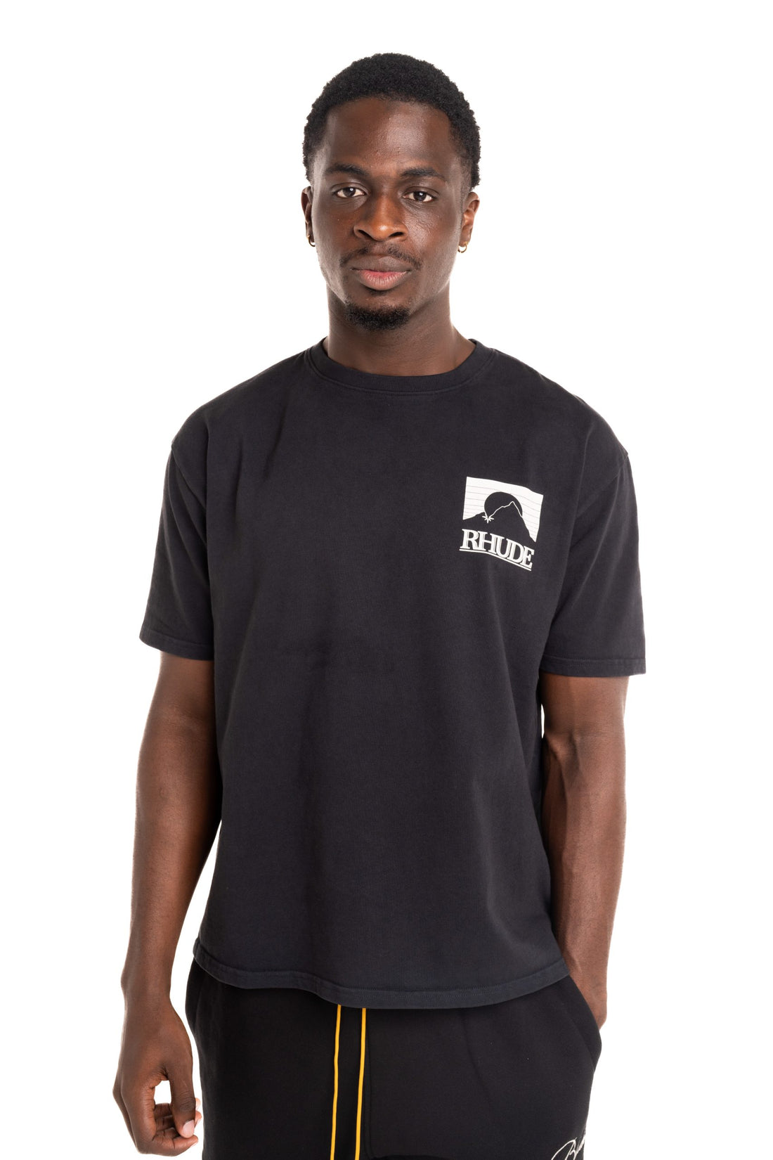Rhude Men's Moonlight Pack Tee Vintage Black/White | RHPS26TT07012-3167