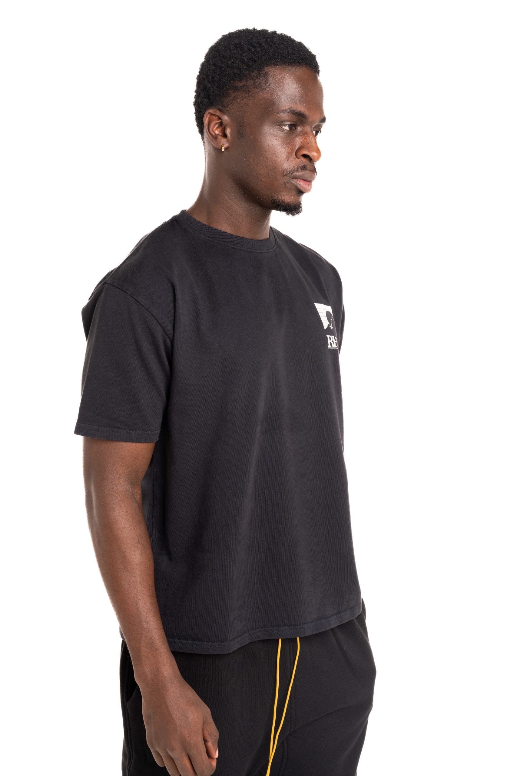 Rhude Men's Moonlight Pack Tee Vintage Black/White | RHPS26TT07012-3167