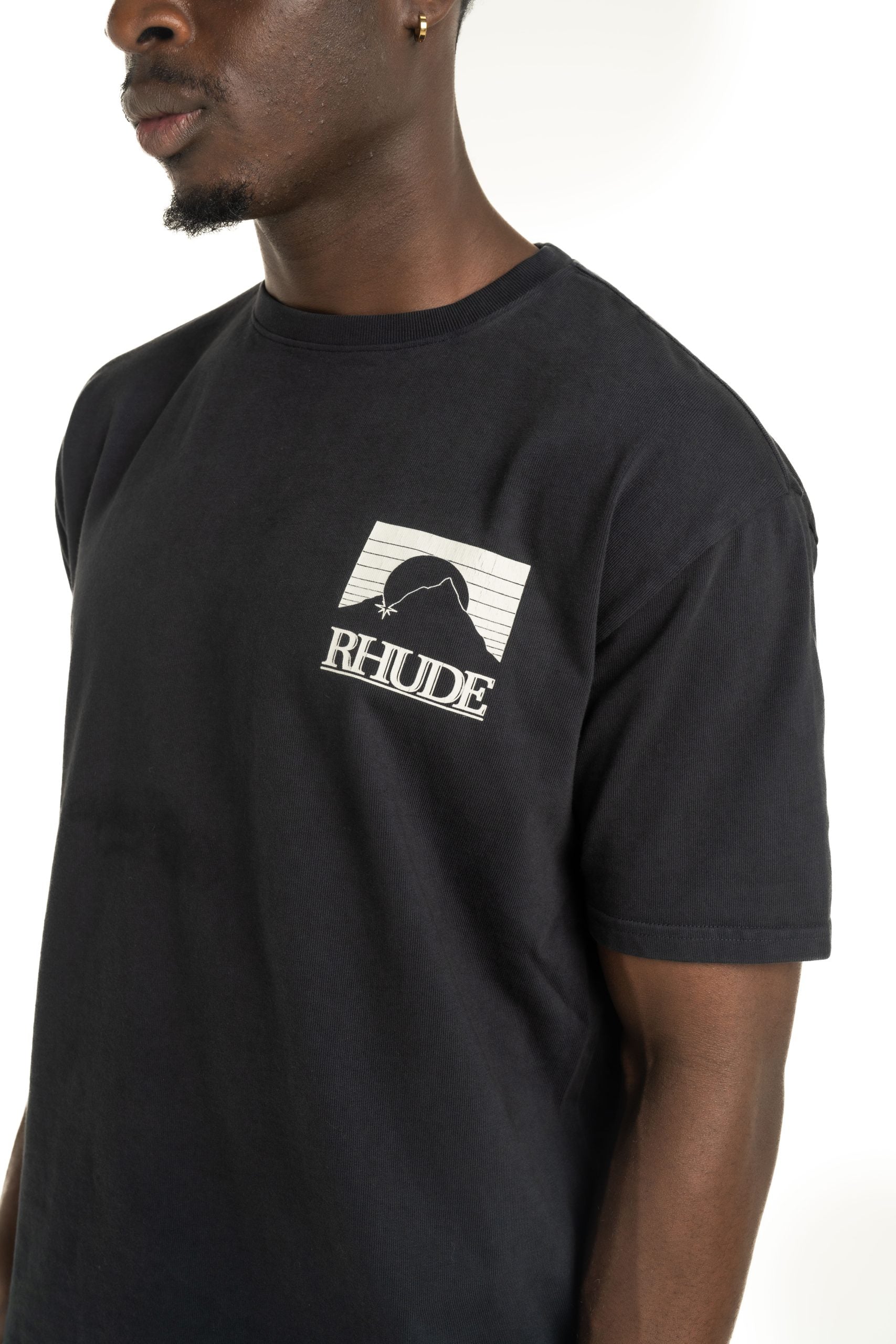 Rhude Men's Moonlight Pack Tee Vintage Black/White | RHPS26TT07012-3167