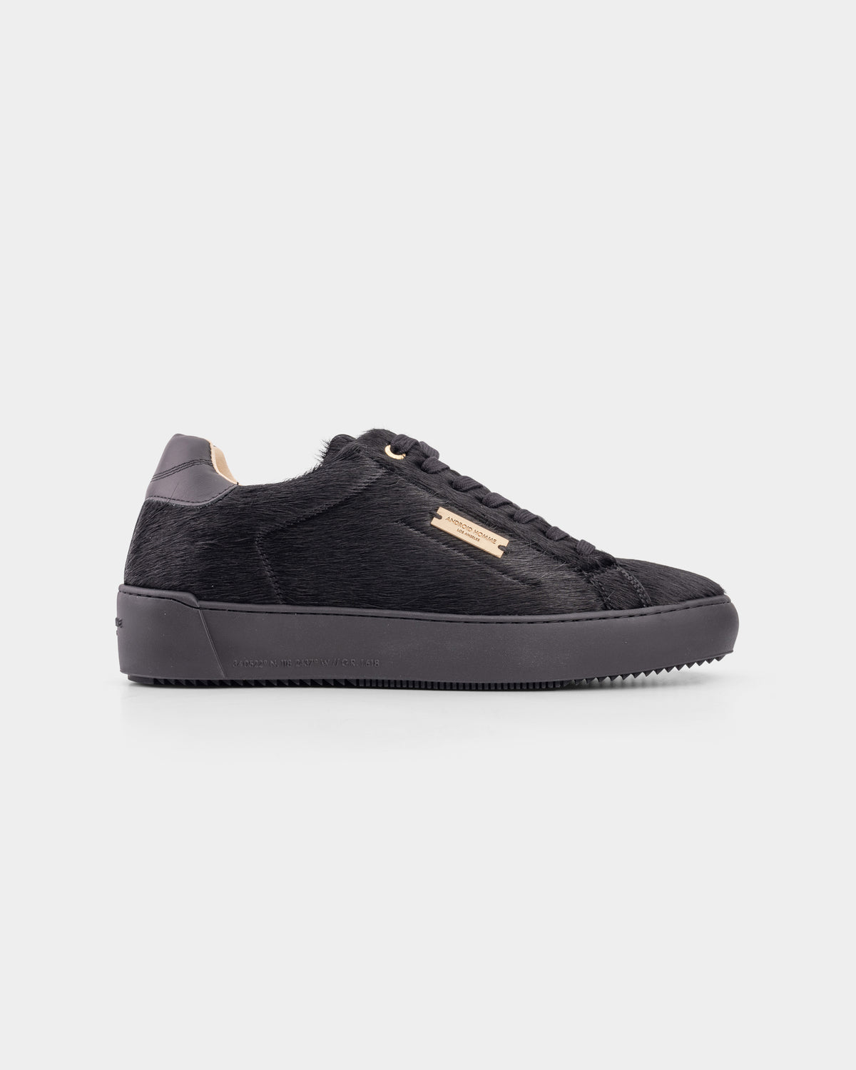 Android Homme Men's Zuma Ponyhair & Leather Trim Hardware Logo Sneaker Black | AHP263-03