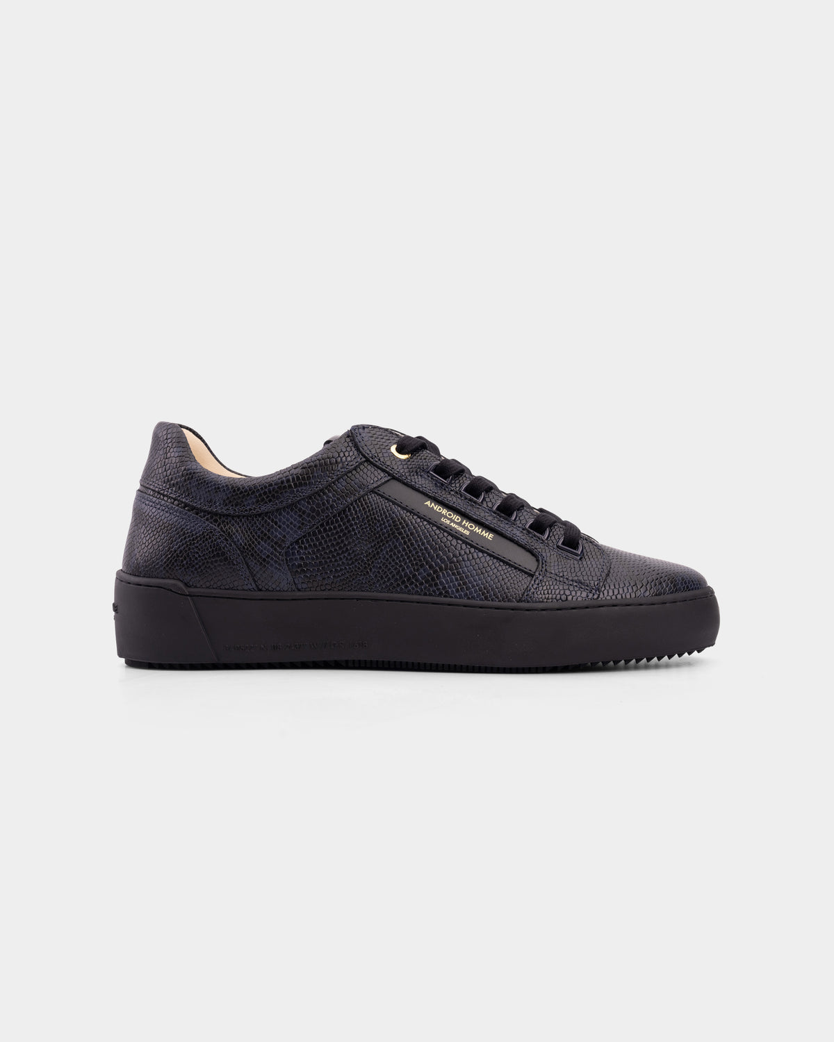 Android Homme Men's Venice Double Emboss Sneaker Black Blue Python Black/Blue | AHP263-37