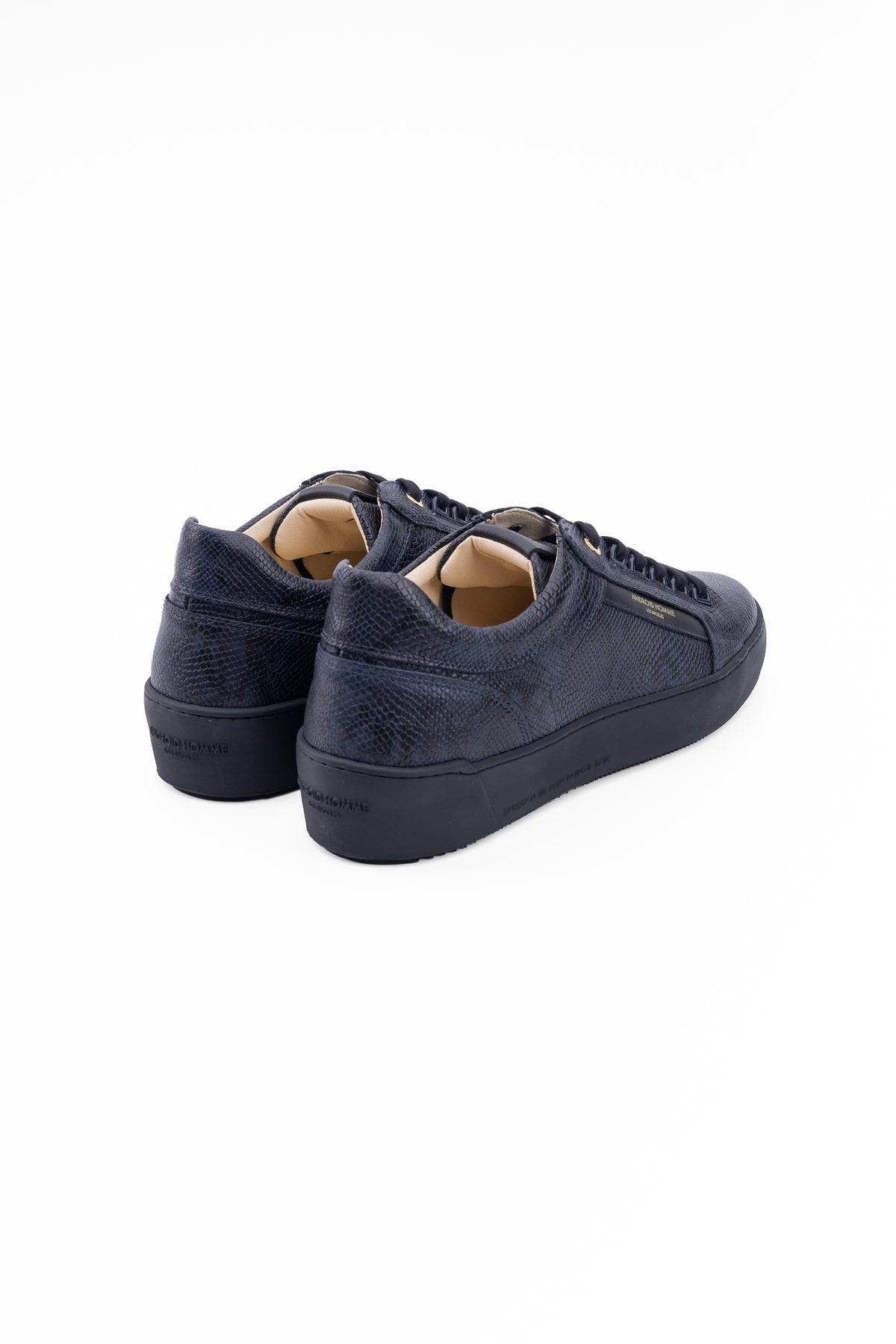 Android Homme Men's Venice Double Emboss Sneaker Black Blue Python Black/Blue | AHP263-37
