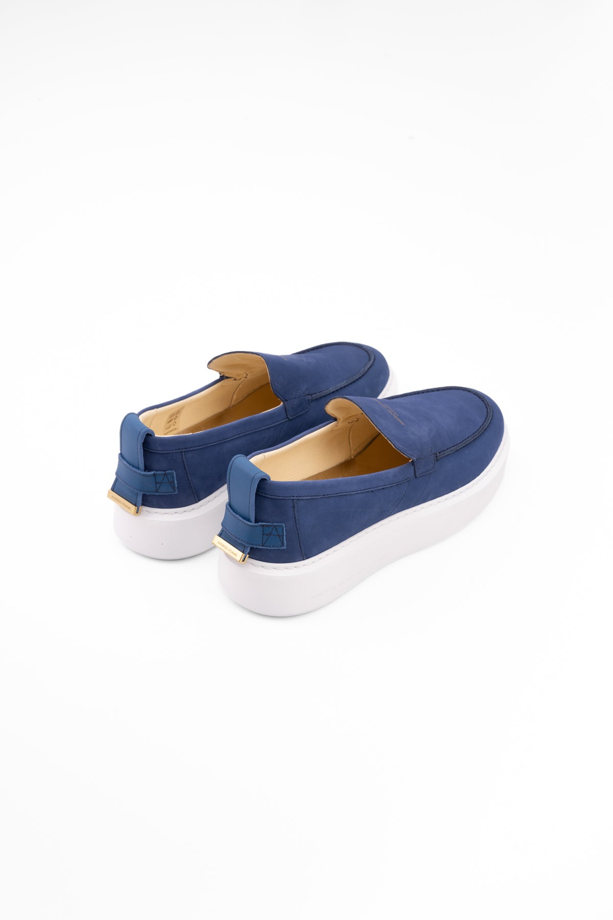 Android Homme Men's Oversized Loafer Nubuck & Hardware Detail Logo Blue | AHP263-48