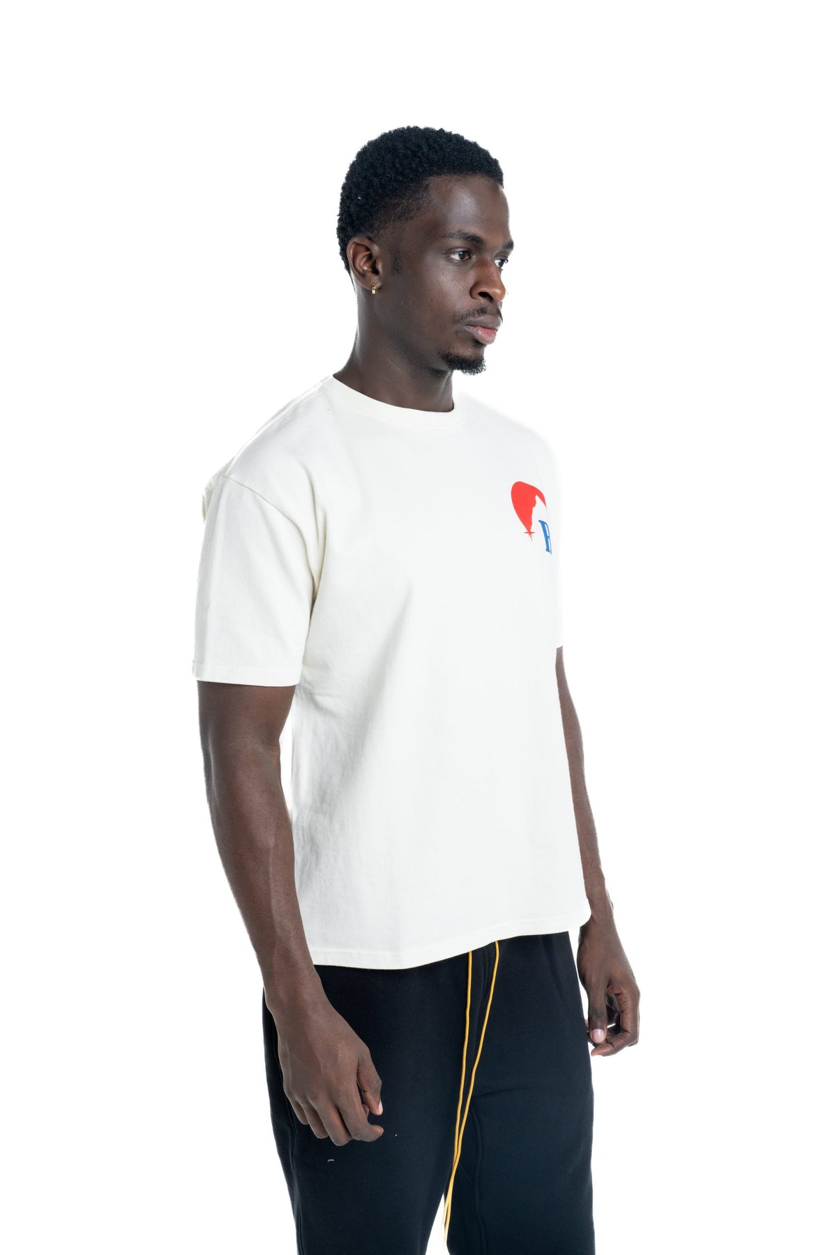 Rhude Men's Moonlight Regatta Tee Vintage White/Red/Blue | RHPS26TT18012-6010