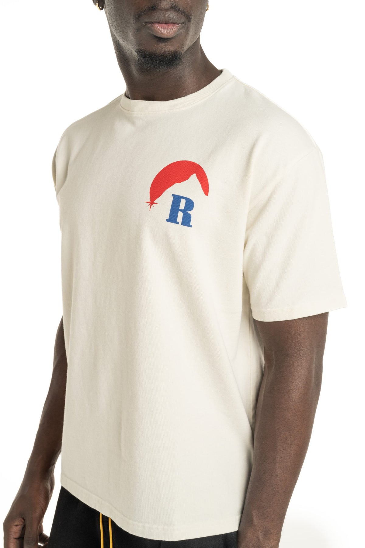 Rhude Men's Moonlight Regatta Tee Vintage White/Red/Blue | RHPS26TT18012-6010