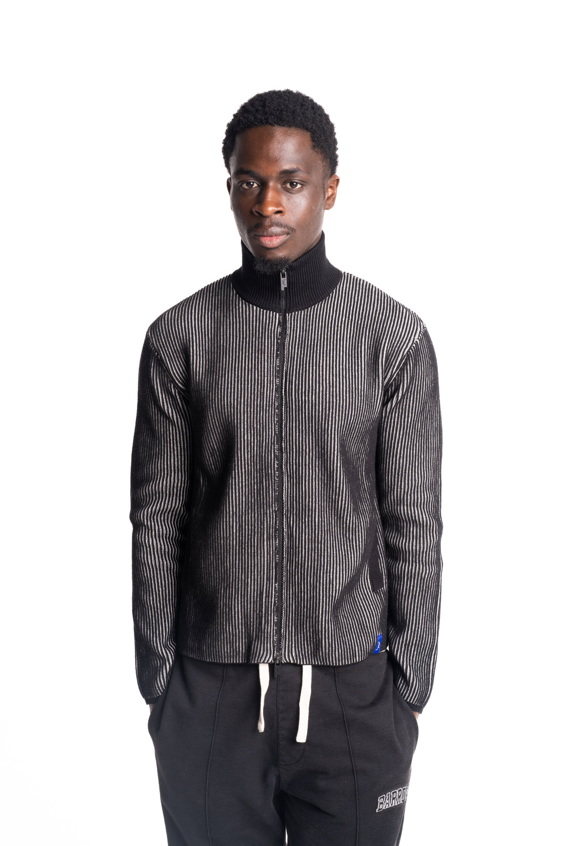 A Cold Wall Men's Whitby Full Zip Knit | ACWMK219B0-50-Onyx