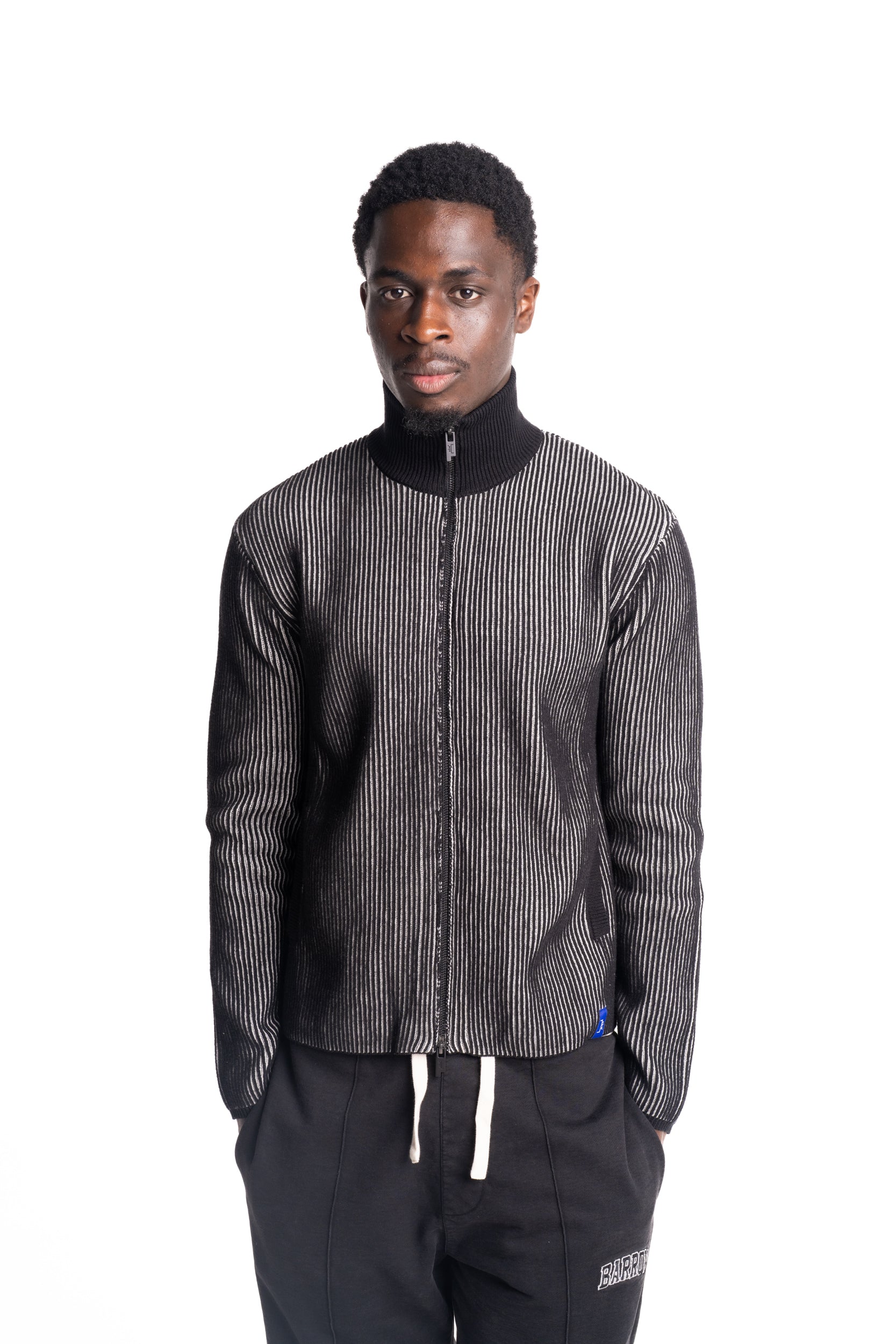 A Cold Wall Men's Whitby Full Zip Knit | ACWMK219B0-50-Onyx