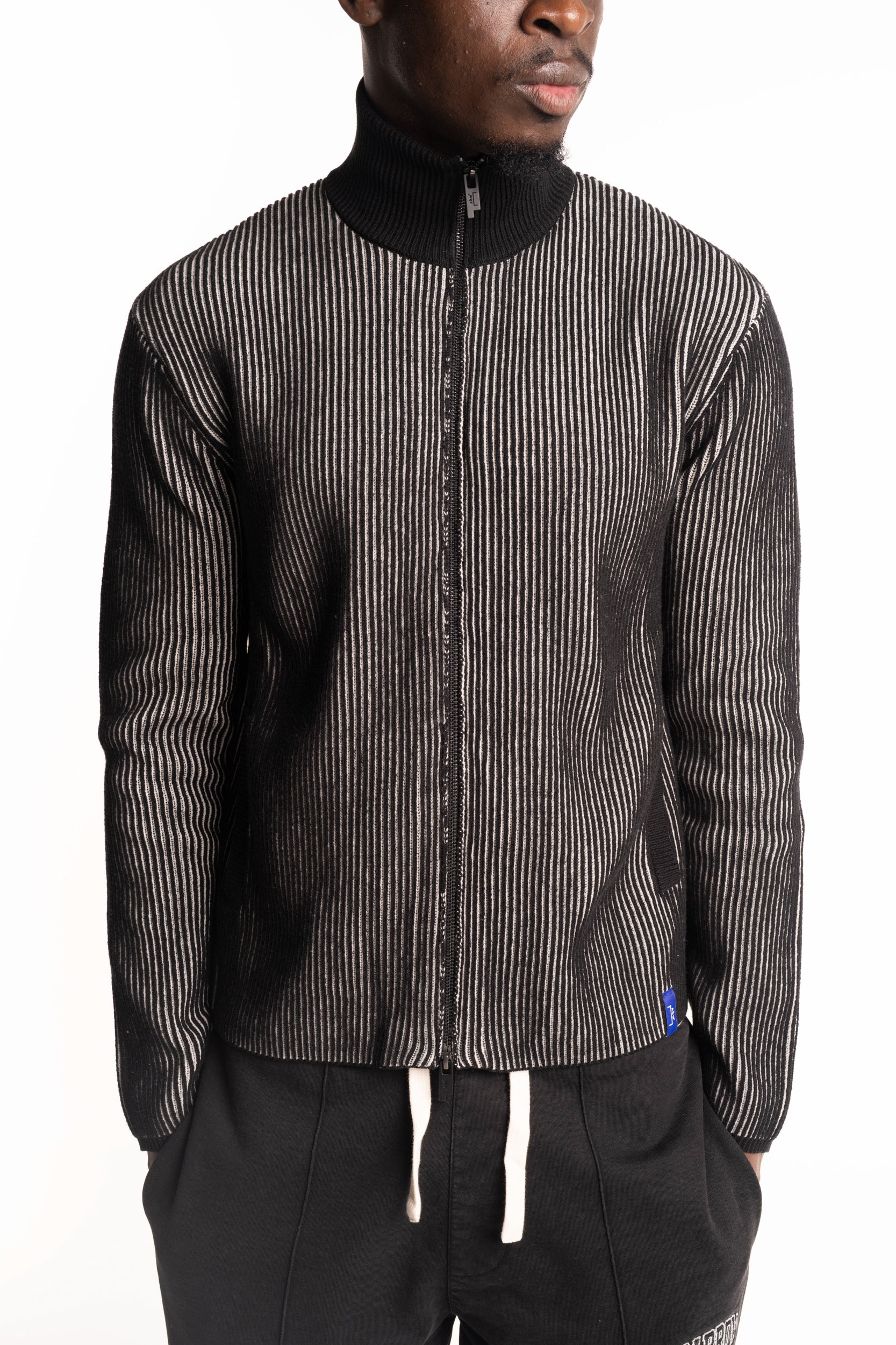 A Cold Wall Men's Whitby Full Zip Knit | ACWMK219B0-50-Onyx