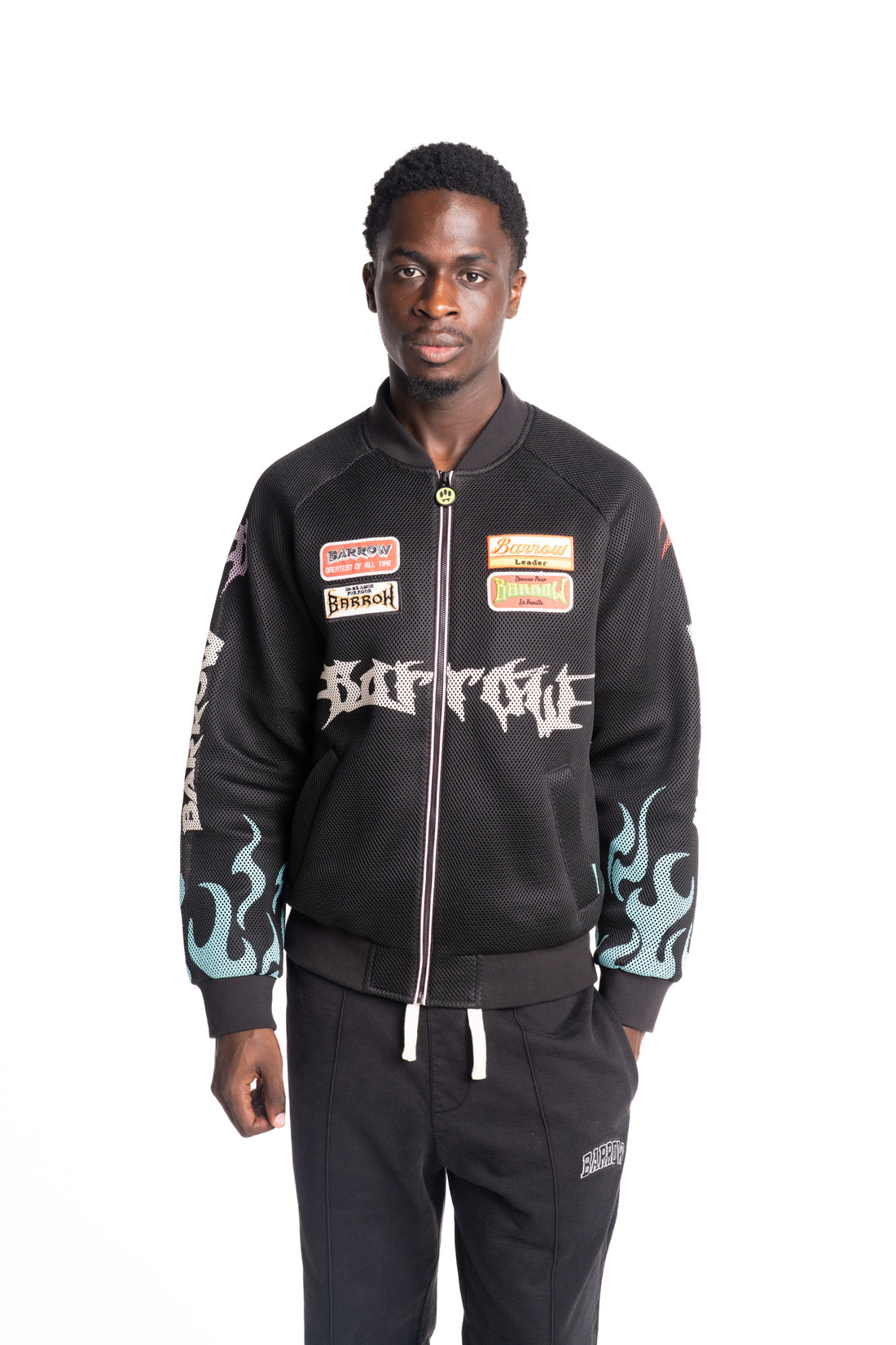 Barrow Men's Mesh/Nylon Jacket | S6BWUABO026-Black