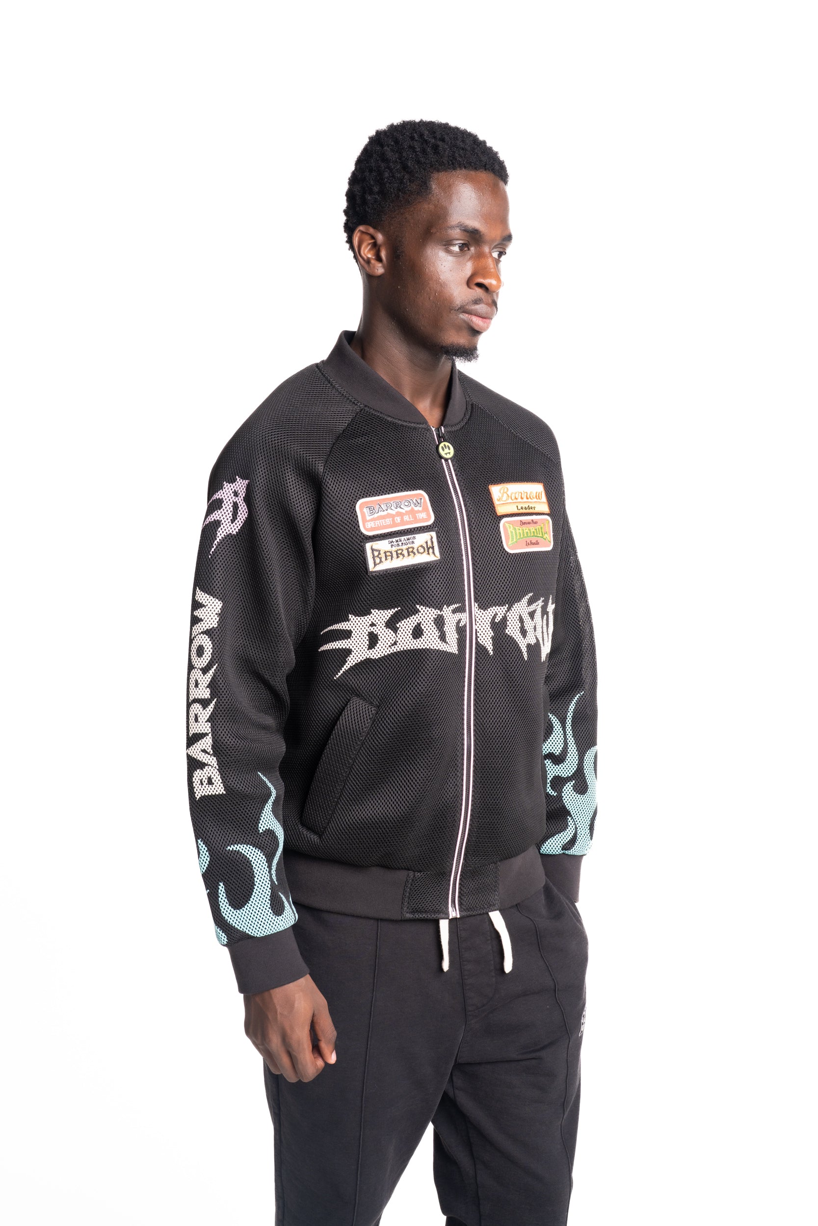 Barrow Men's Mesh/Nylon Jacket | S6BWUABO026-Black