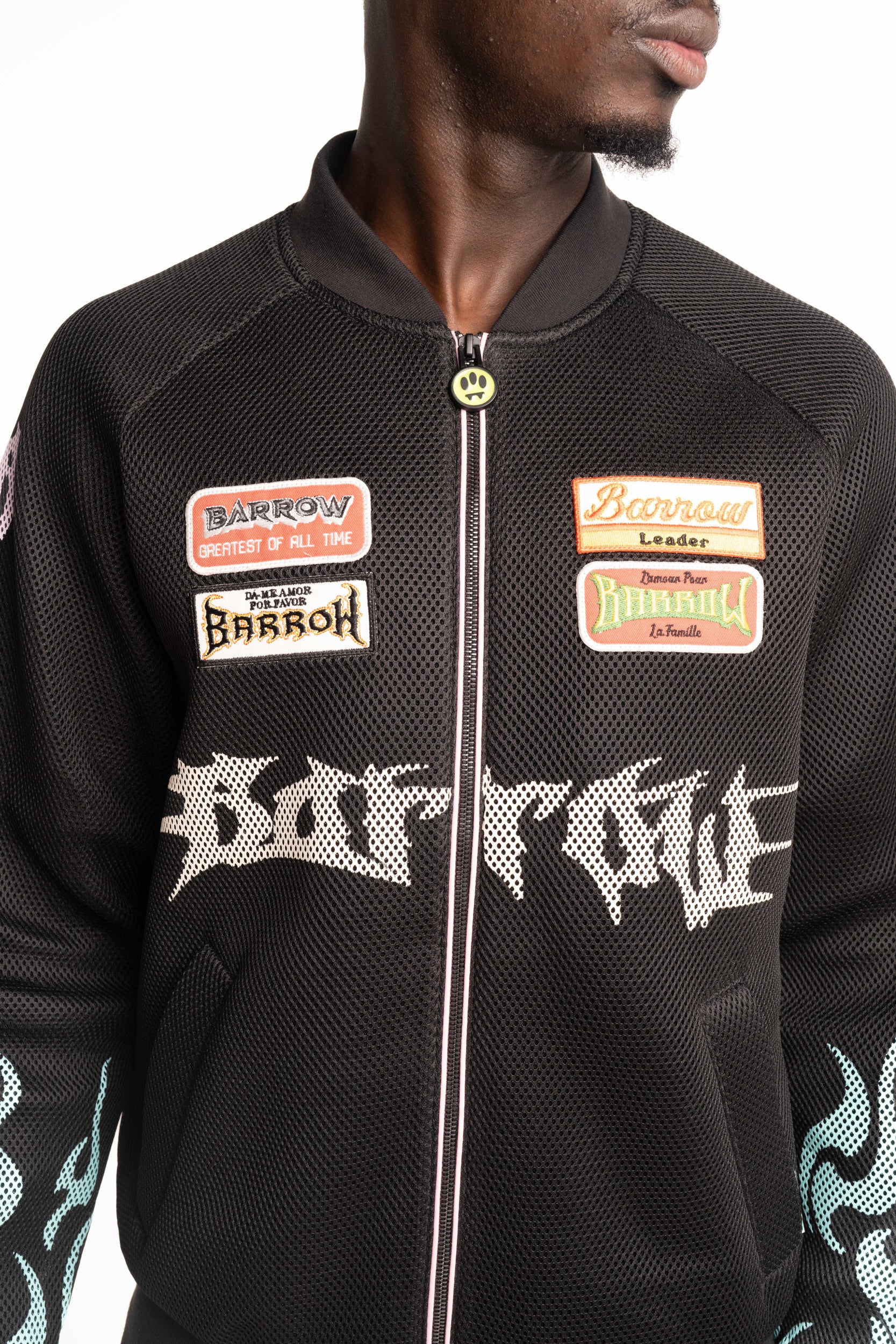 Barrow Men's Mesh/Nylon Jacket | S6BWUABO026-Black