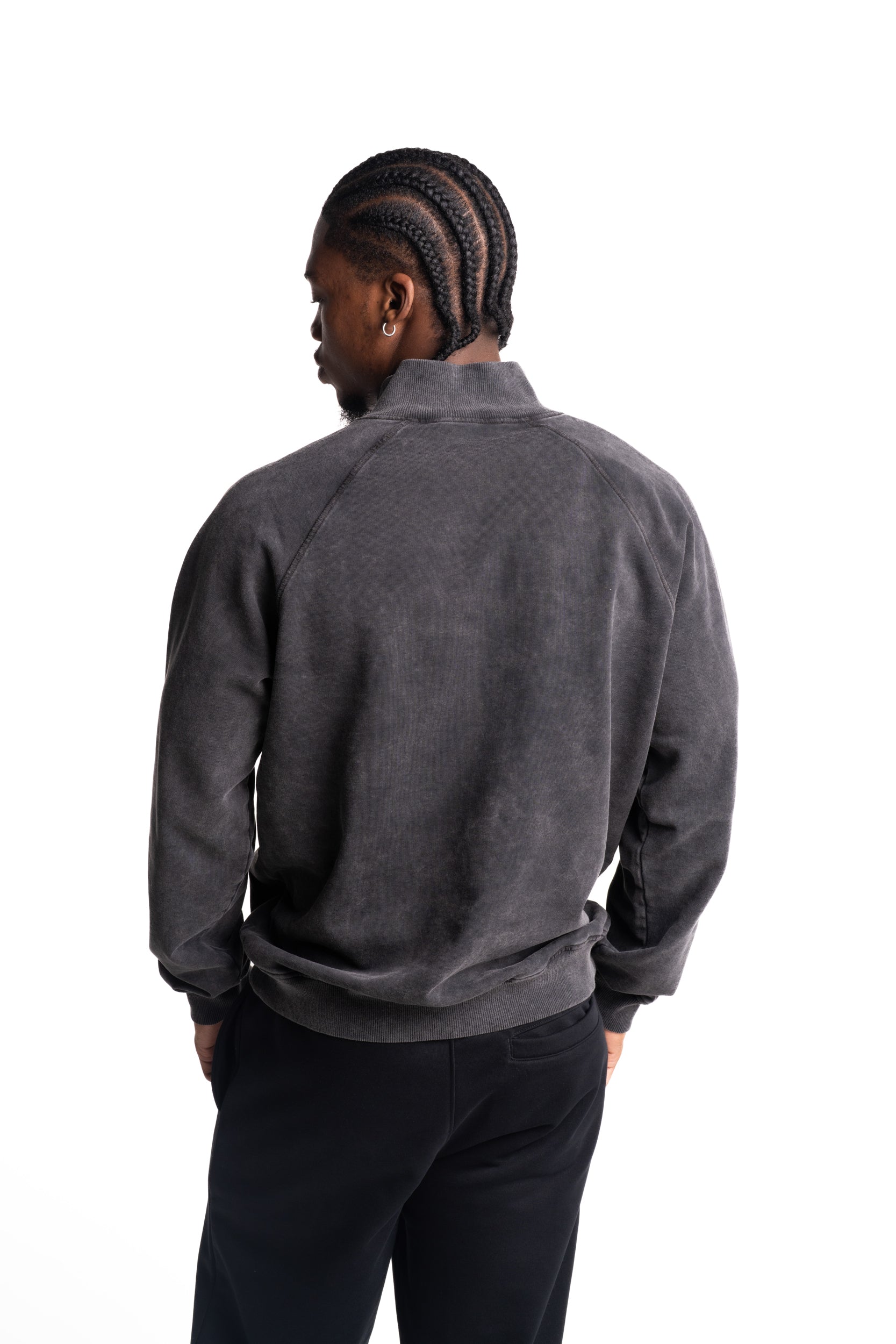 A Cold Wall Men's Padstow 1/4 Zip Sweatshirt | ACWMW2440-50-Onyx